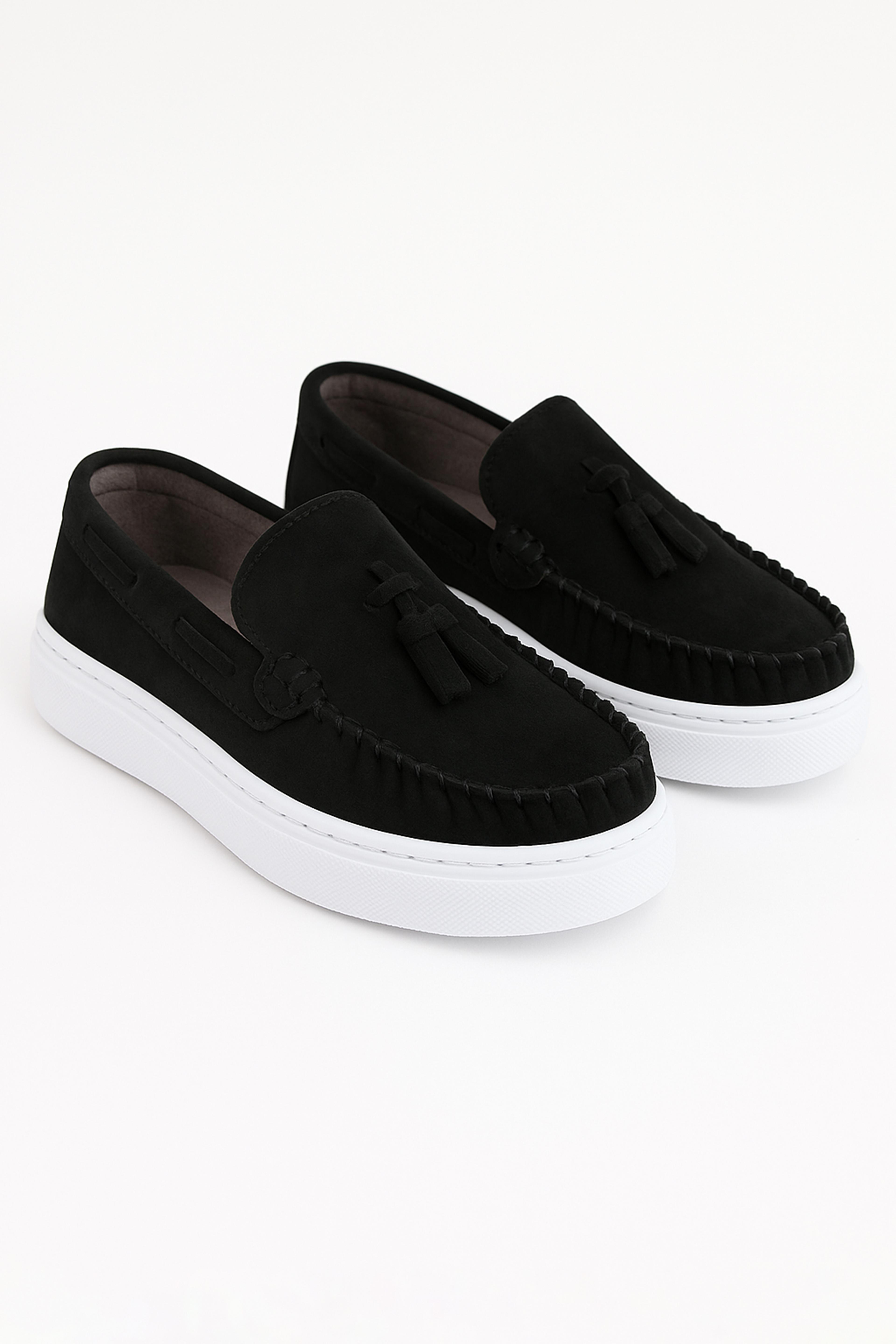 Erkek Çocuk Urban Platform Taban Loafer Klasik Ayakkabı - Siyah