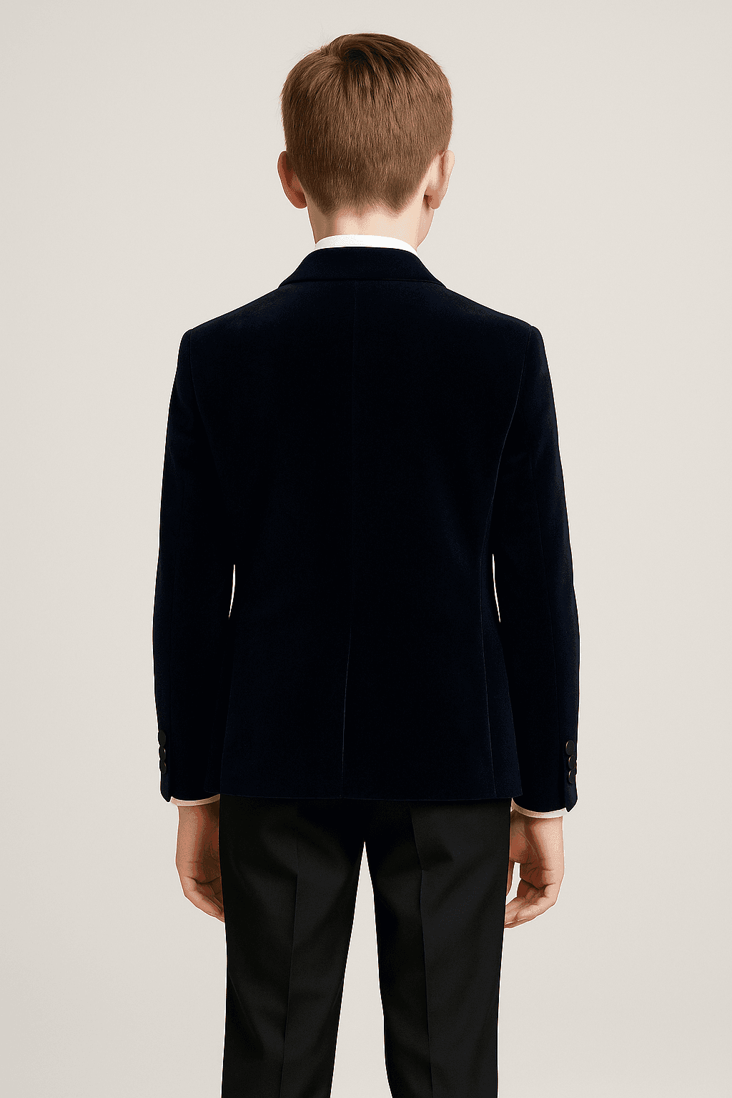 Erkek Çocuk Siyah Kadife Damatlık Blazer Ceket 