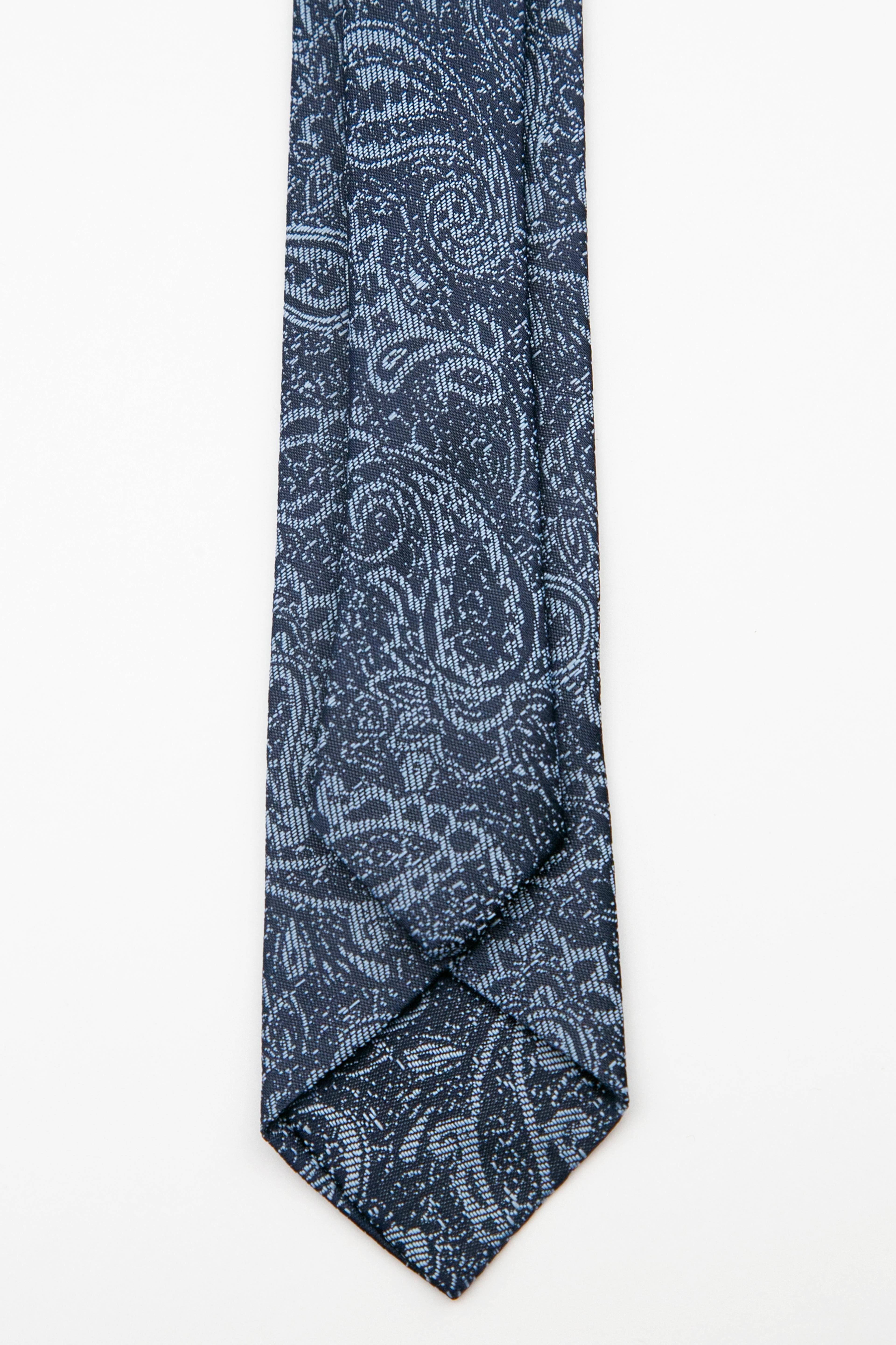 Erkek Çocuk Kravat ve Mendil Seti – Desenli, Klasik ve Modern Tarz – 2-13 Yaş – 110x5cm - Gece Mavisi
