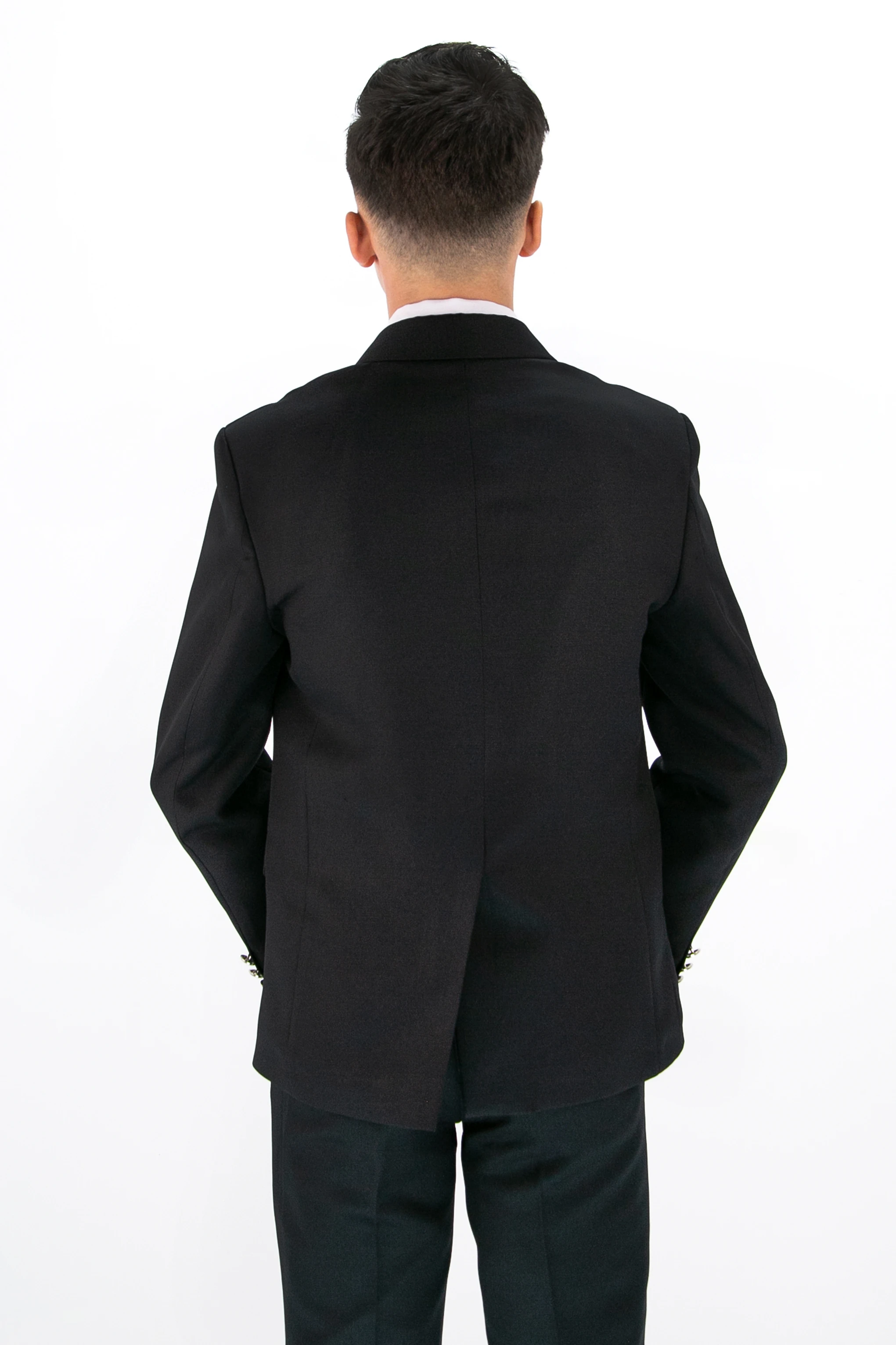 Erkek Çocuk Klasik Kruvaze 4 Parça Takım Elbise - Siyah