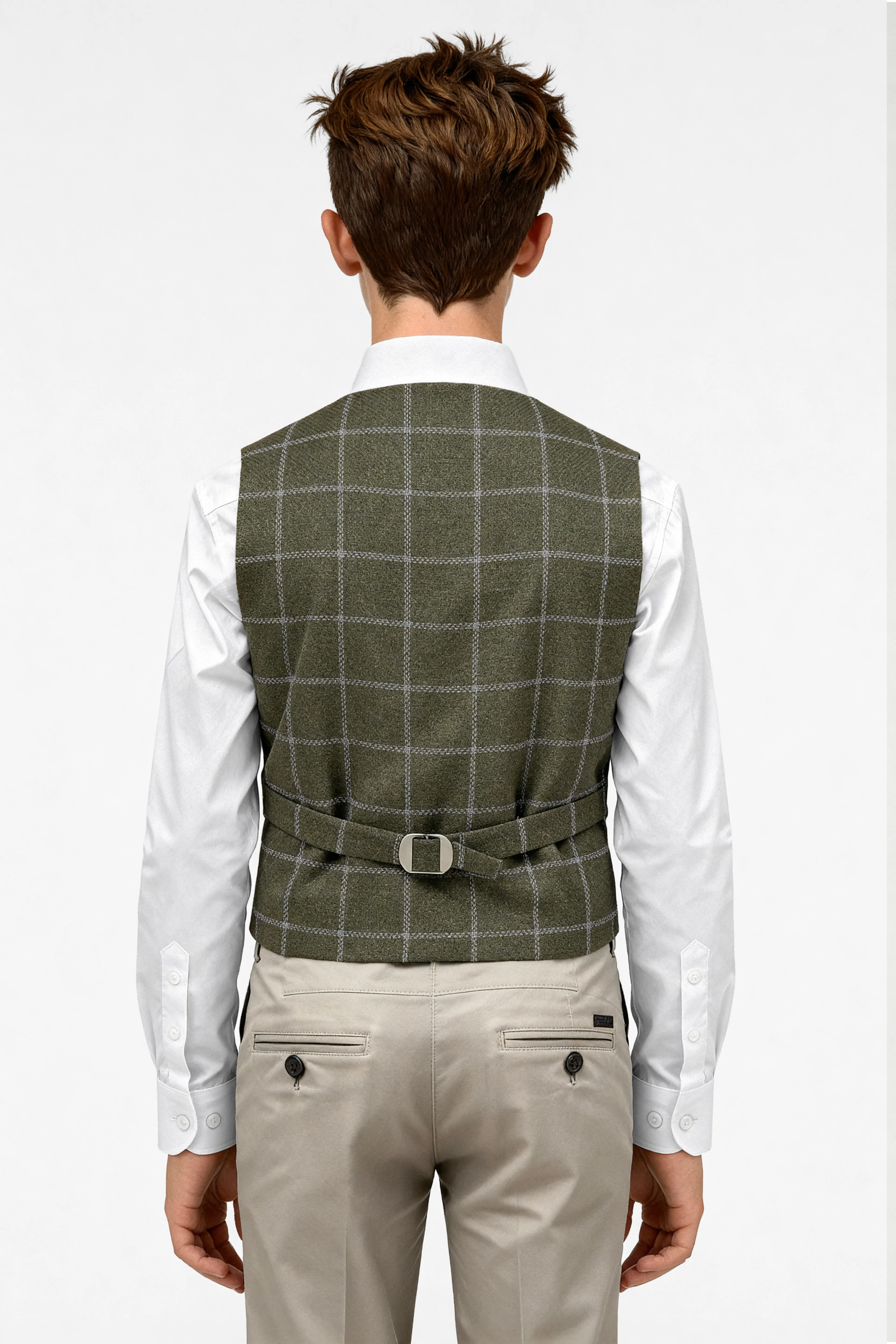 Erkek Çocuk Kaşe Tek Yelek - Yeşil