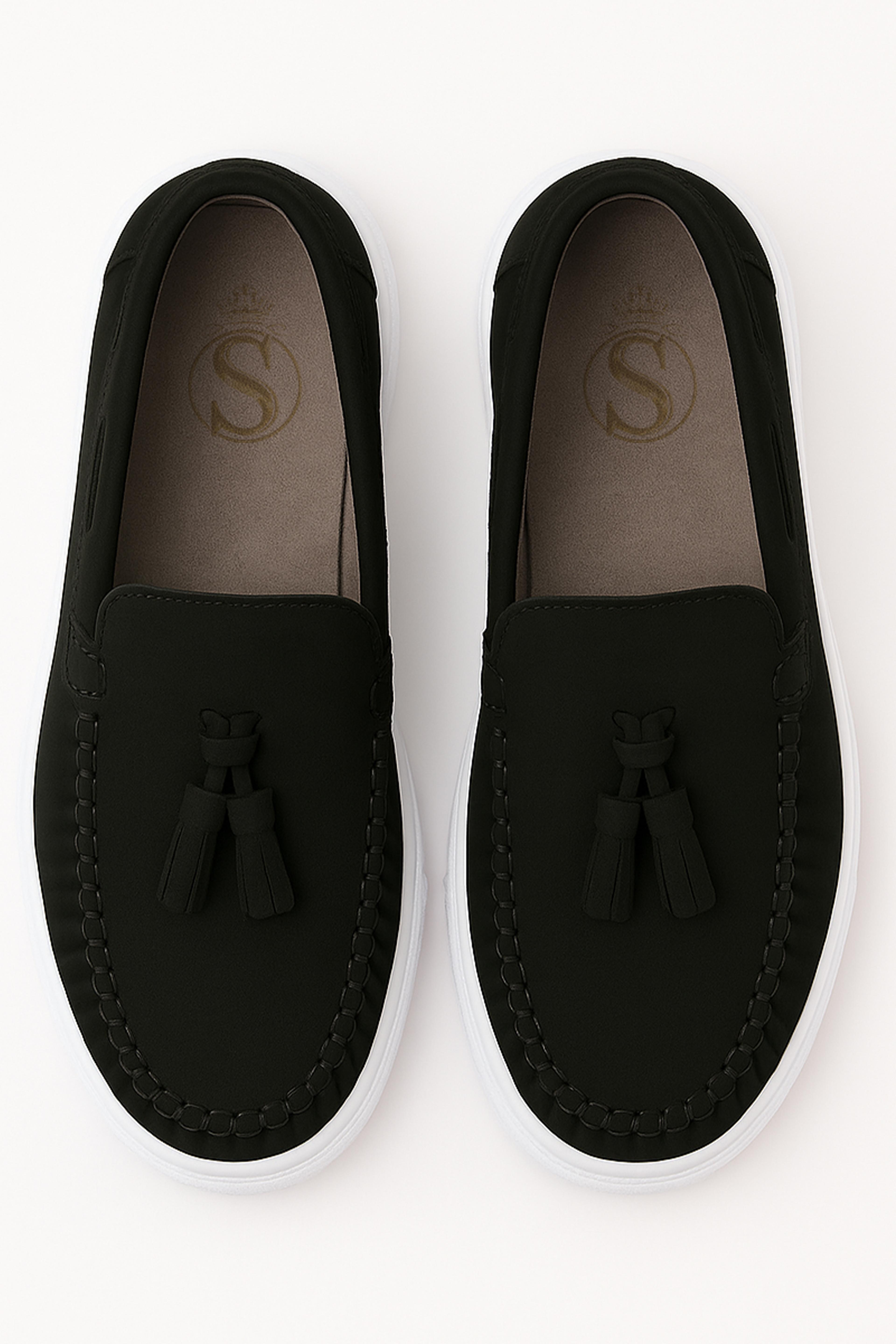 Erkek Çocuk Urban Platform Taban Loafer Klasik Ayakkabı - Siyah