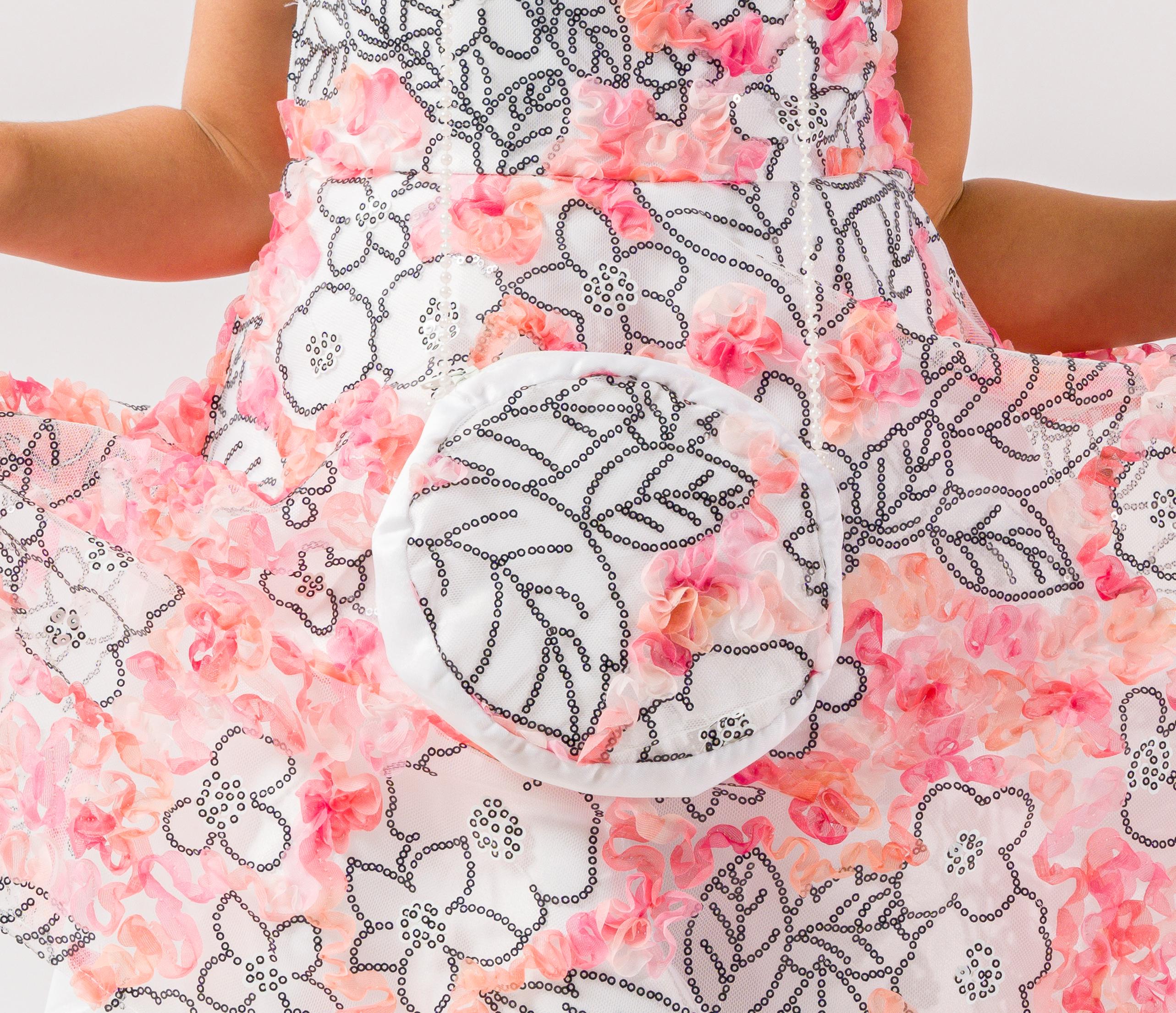 Pembe Bahar Çiçeği Bebek Elbisesi - Sadece Elbise