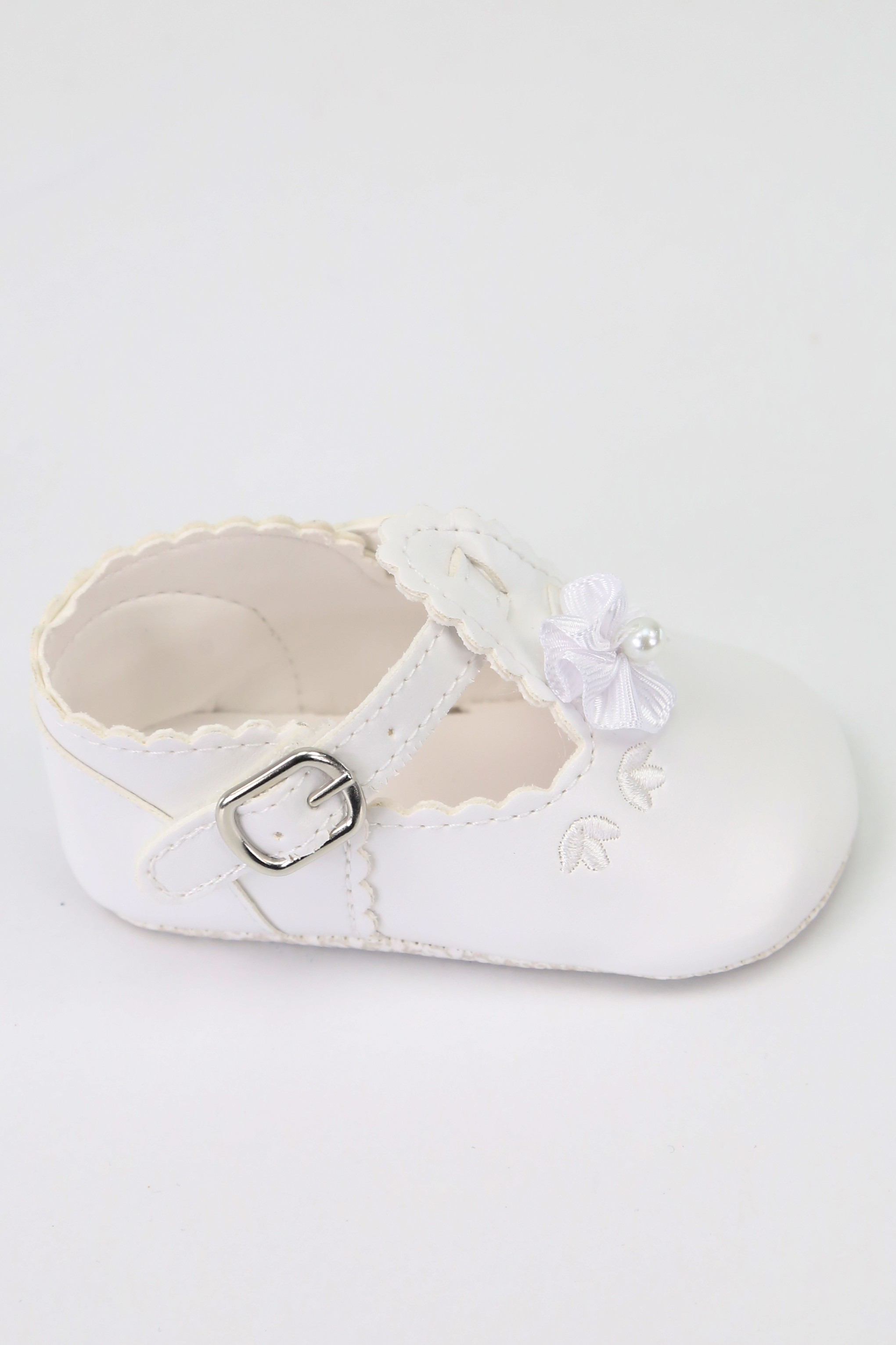 Kız Bebek Yumuşak Taban Ayakkabı, 16-17-18 Numara - Beyaz