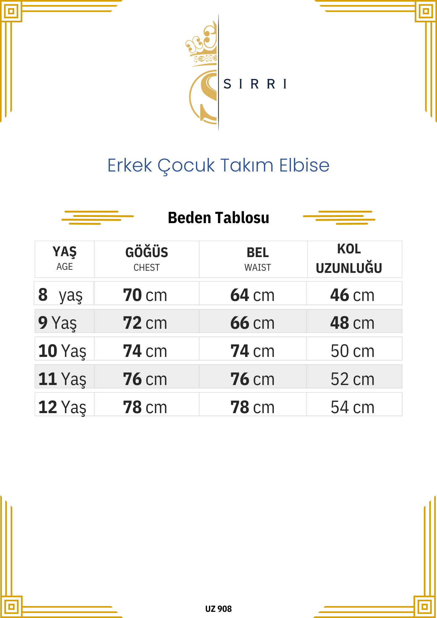 Erkek Çocuk Forge Takım Elbise 4 Parça (8-12 Yaş) - Pudra