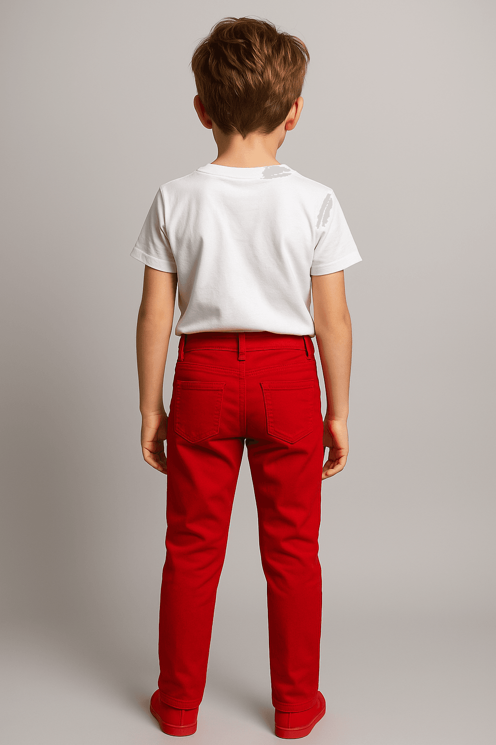  Erkek Çocuk Yuvarlak Yaka Beyaz T-Shirt - Şık, Konforlu ve Çok Yönlü Kullanım