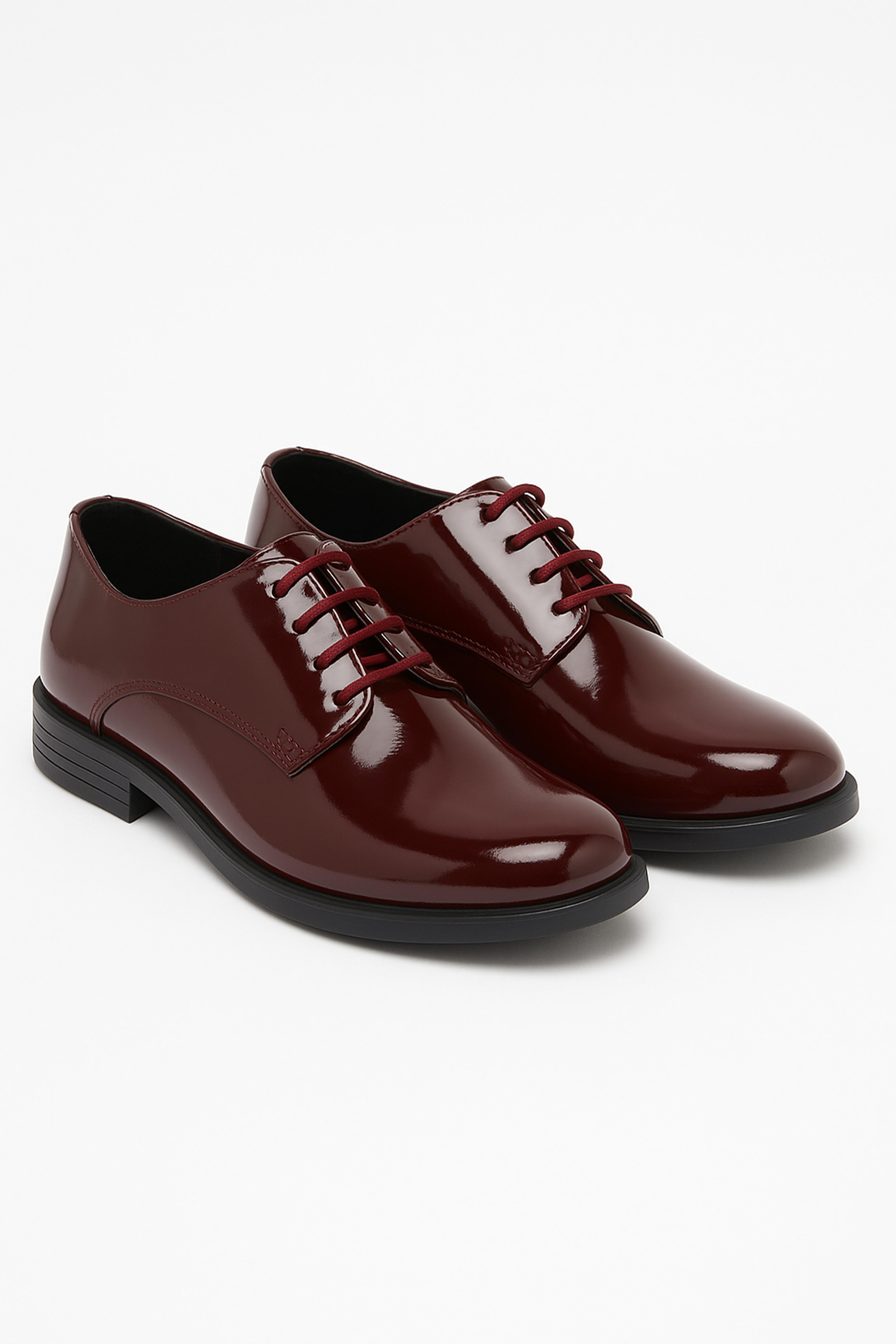 Erkek Çocuk Dallas Bordo Rugan Klasik Oxford Ayakkabı - Bordo