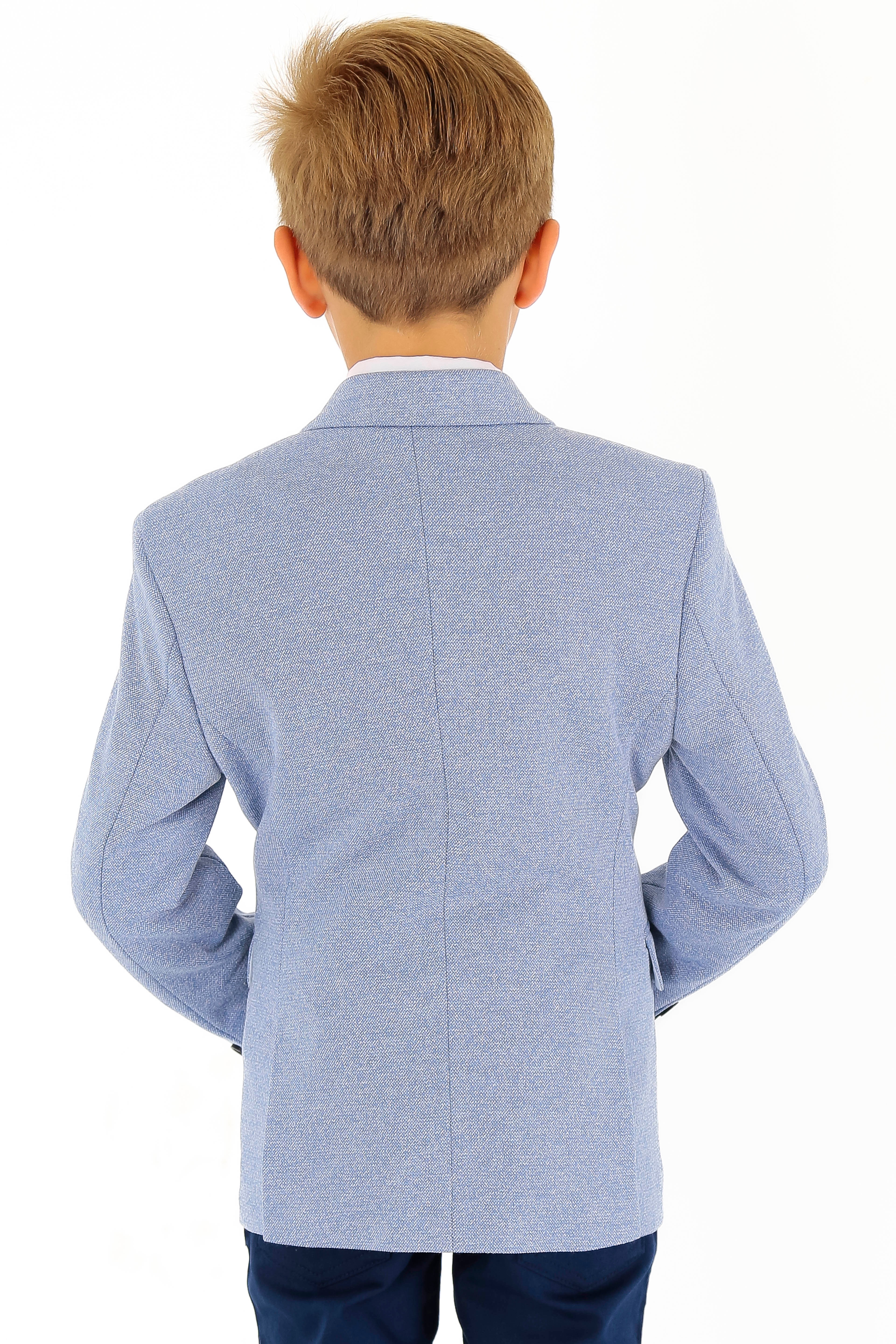 Erkek Çocuk 2 Parça Ceket Yelek Takım - Mavi