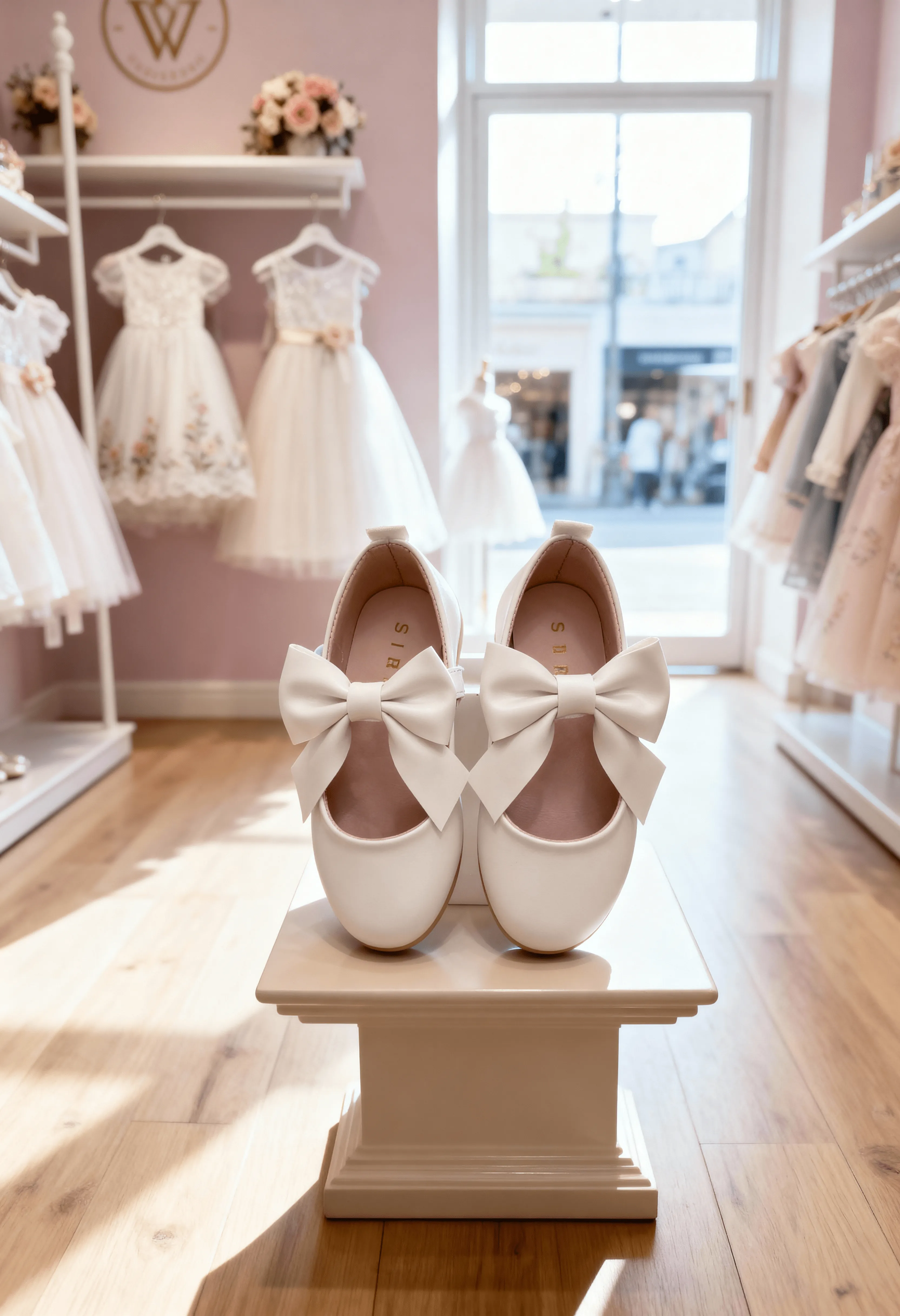 Kız Çocuk Amira Cırt Cırtlı Fiyoklu Babet Ayakkabı - Mat Beyaz