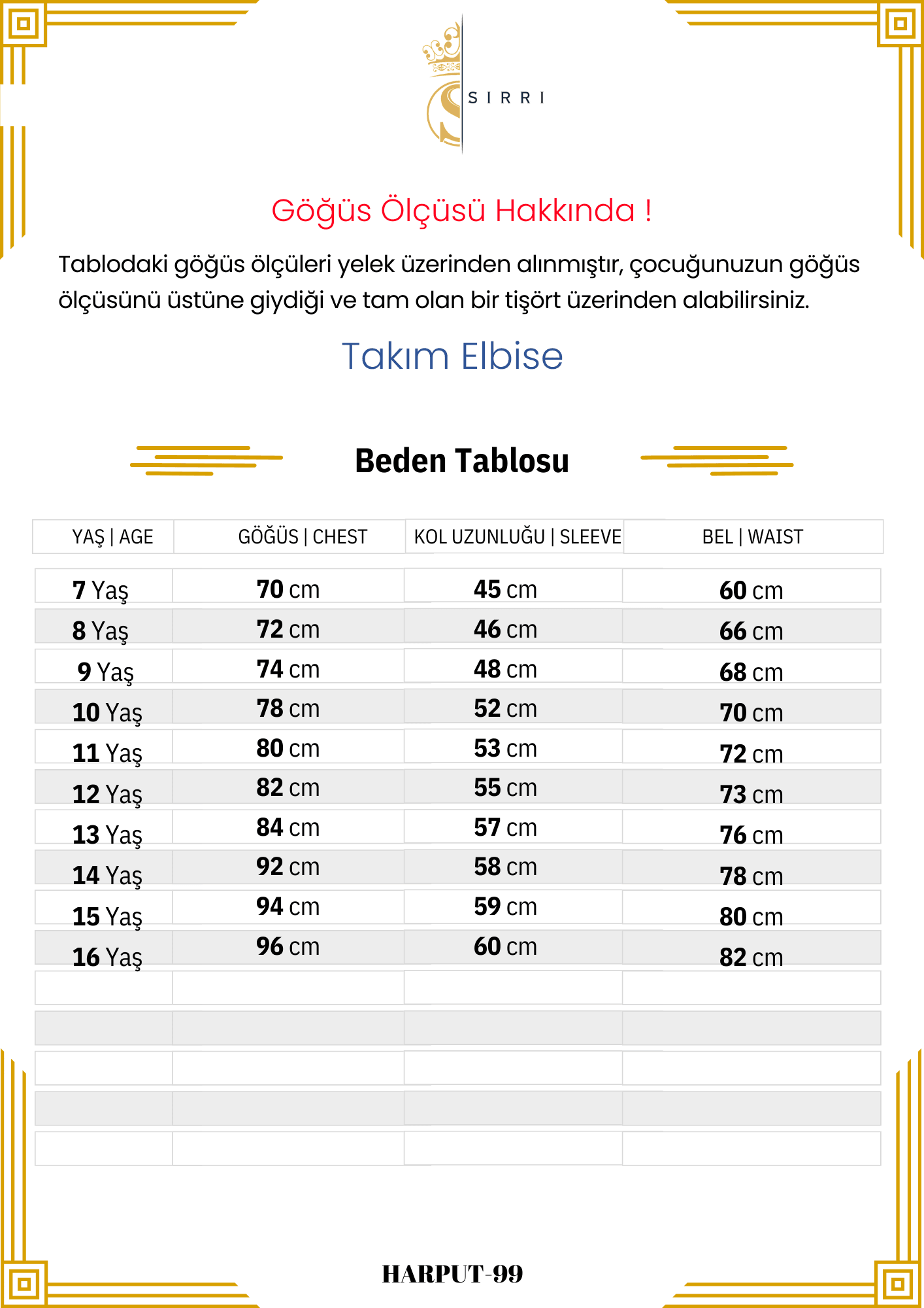 7-16 Yaş Erkek Çocuk Damatlık Takım Elbise - Ceket, Yelek ve Pantolon 