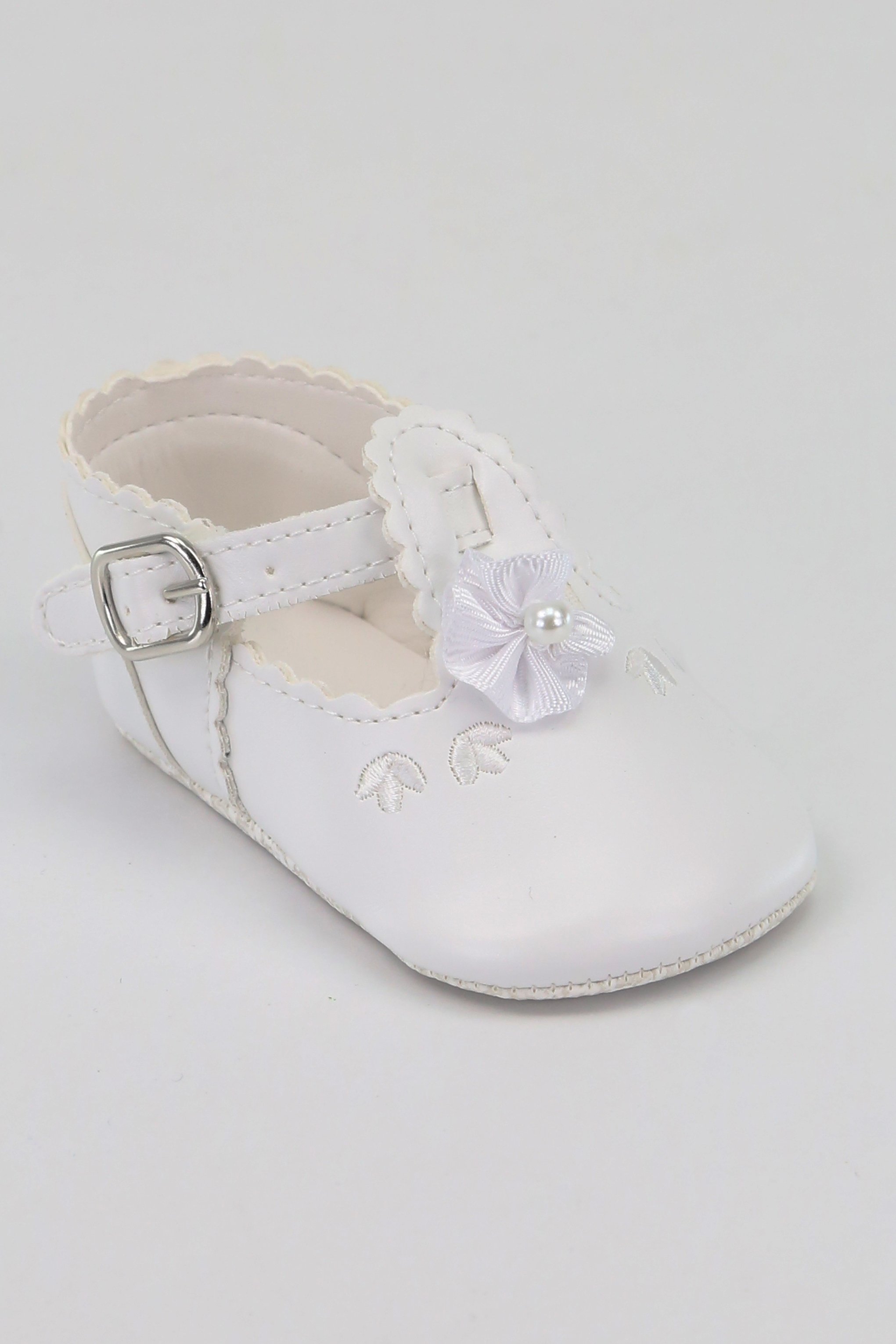Kız Bebek Yumuşak Taban Ayakkabı, 16-17-18 Numara - Beyaz