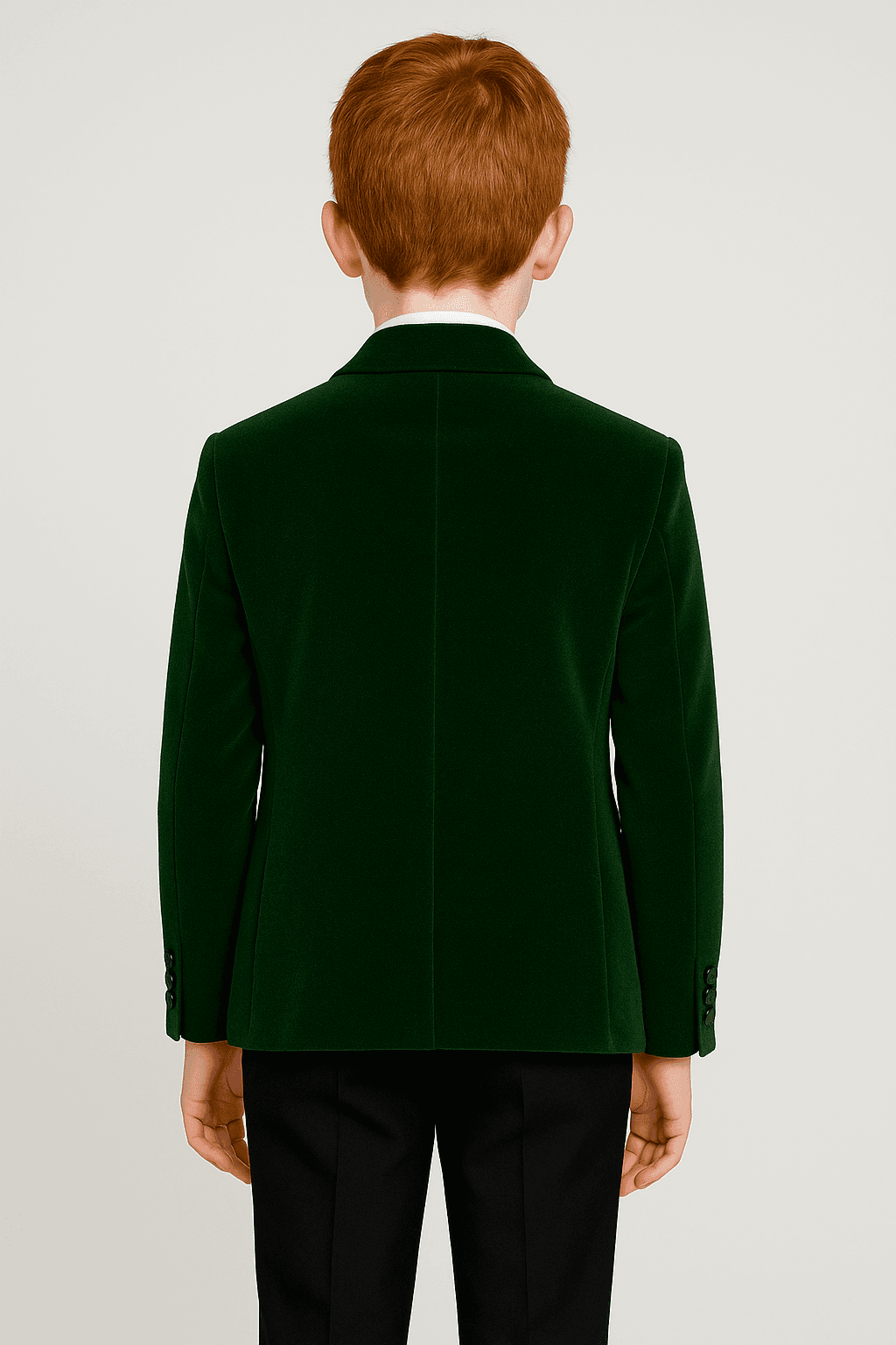 Erkek Çocuk Kadife Damatlık Blazer Ceket  - Yeşil