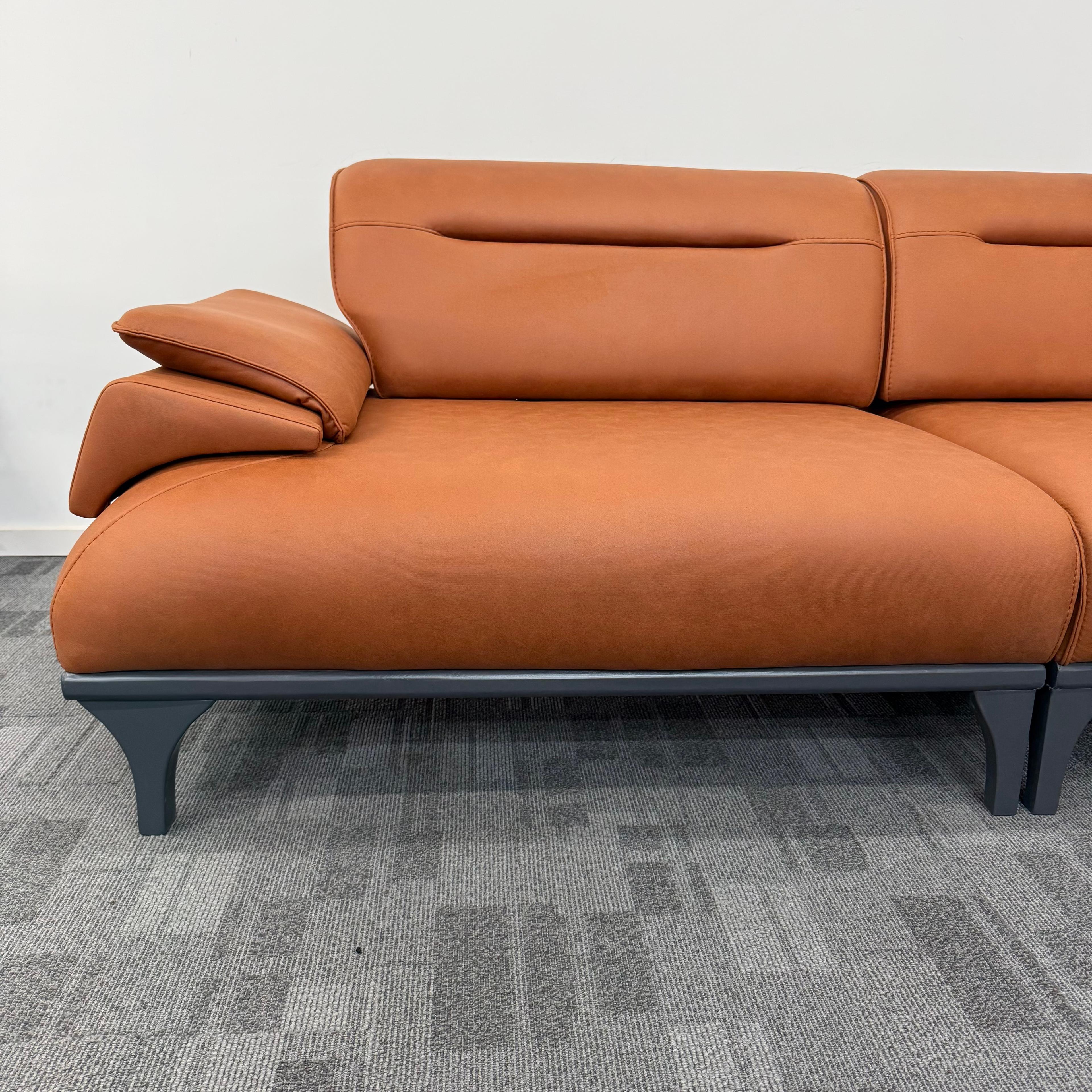 Royal- Orange Corner Sofa Bed