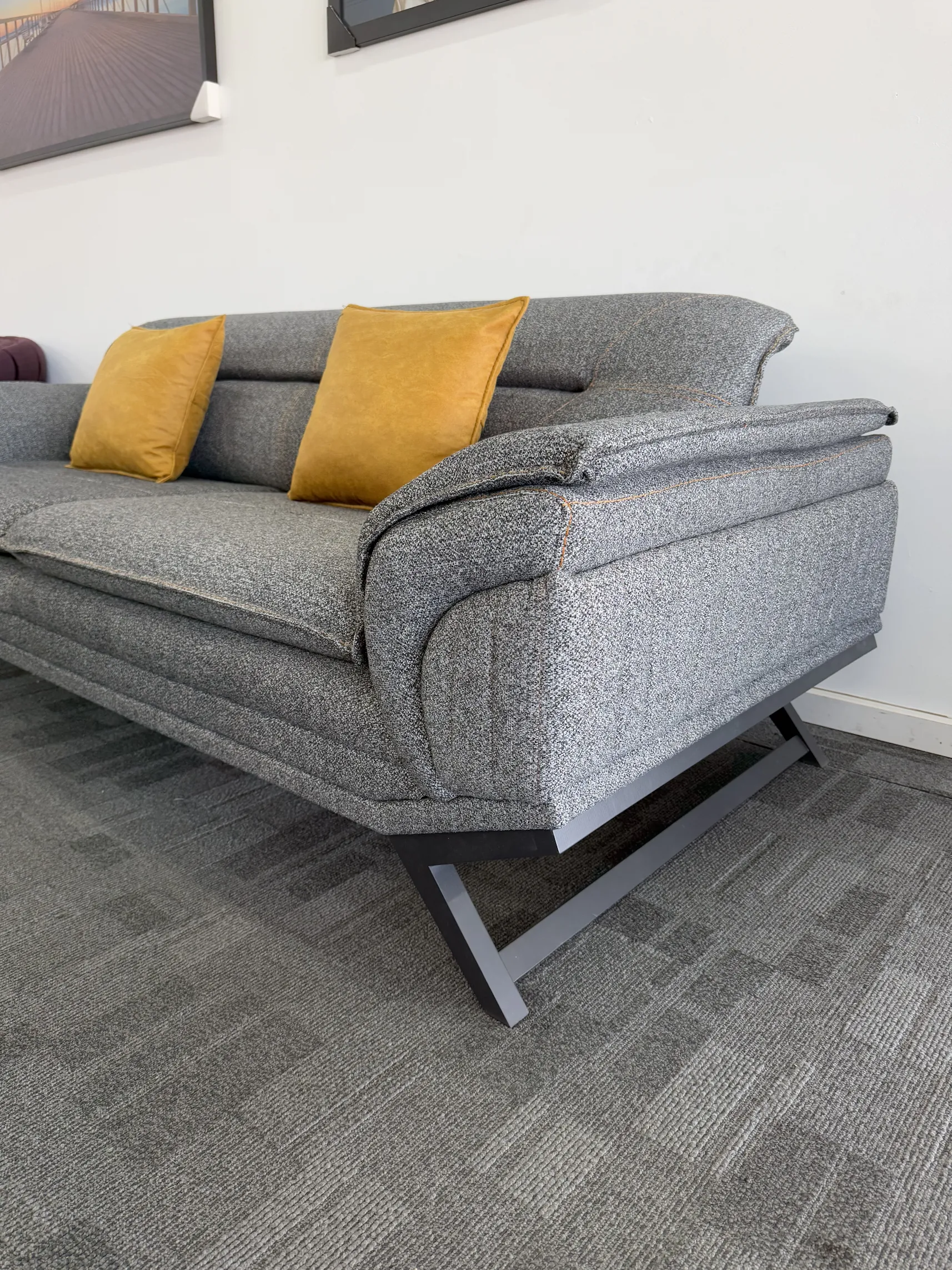 MILANO- 3-Seater Linen Sofa Bed