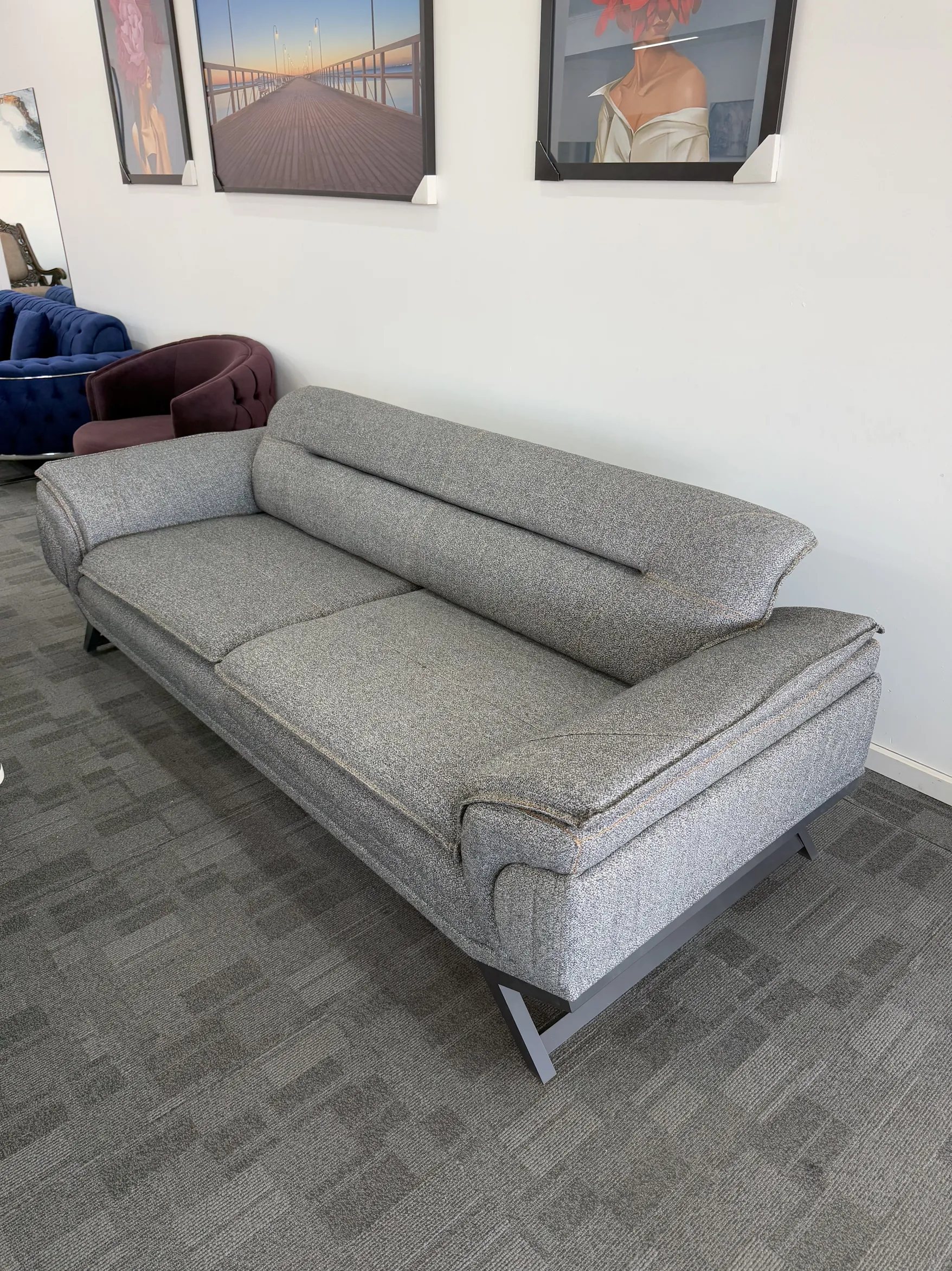 MILANO- 3-Seater Linen Sofa Bed