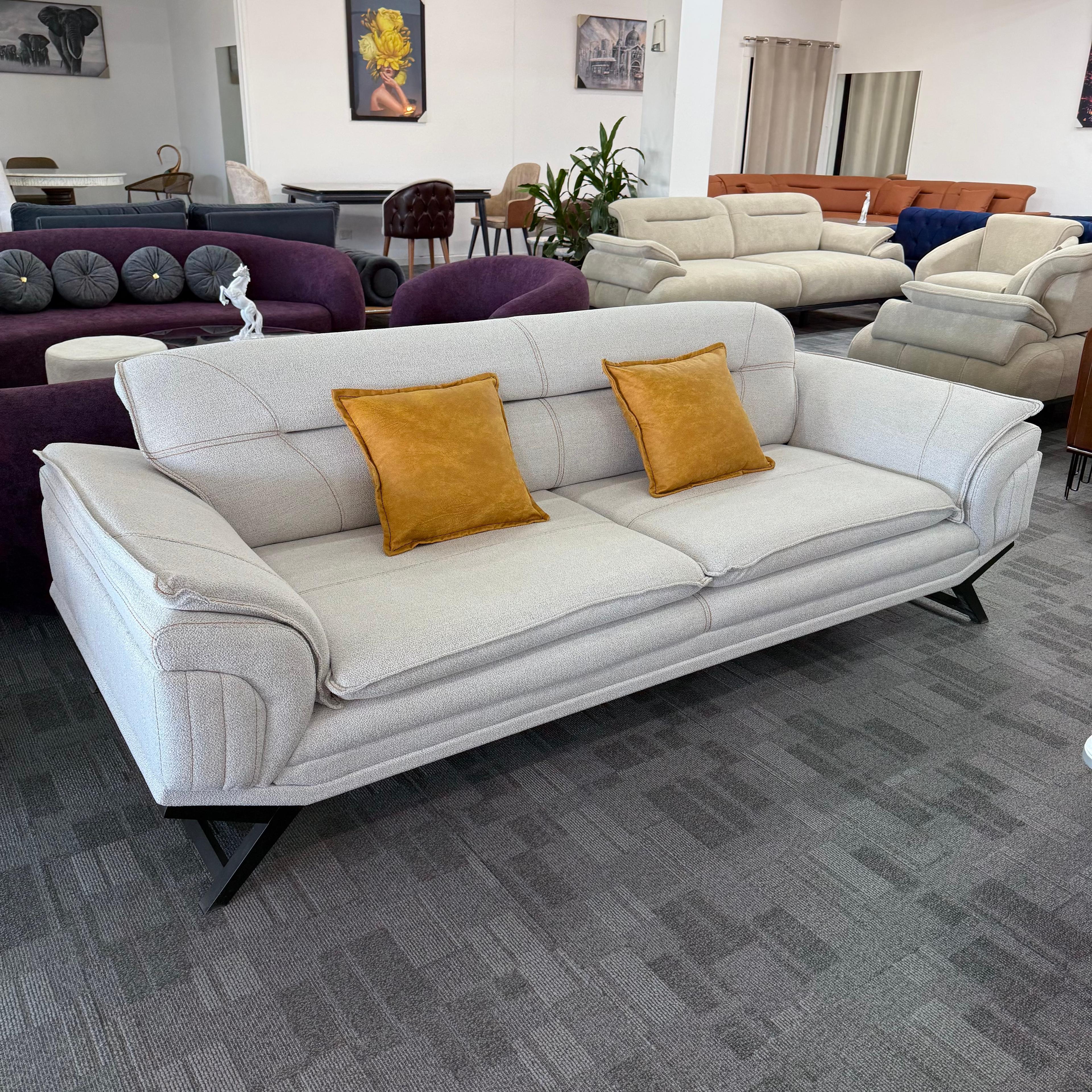 MILANO- 3-Seater Linen Sofa Bed