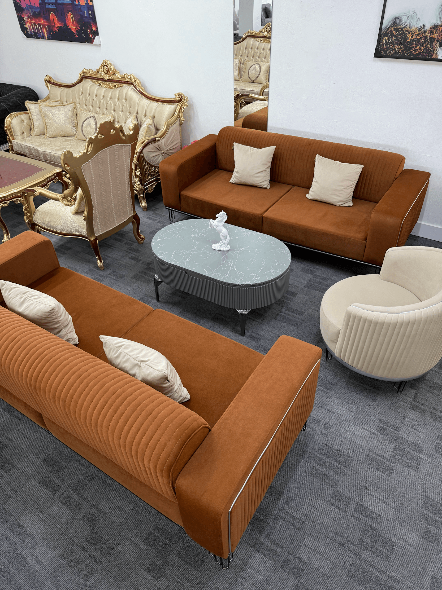 The Gold Sofa Set, Sofa Bed Set