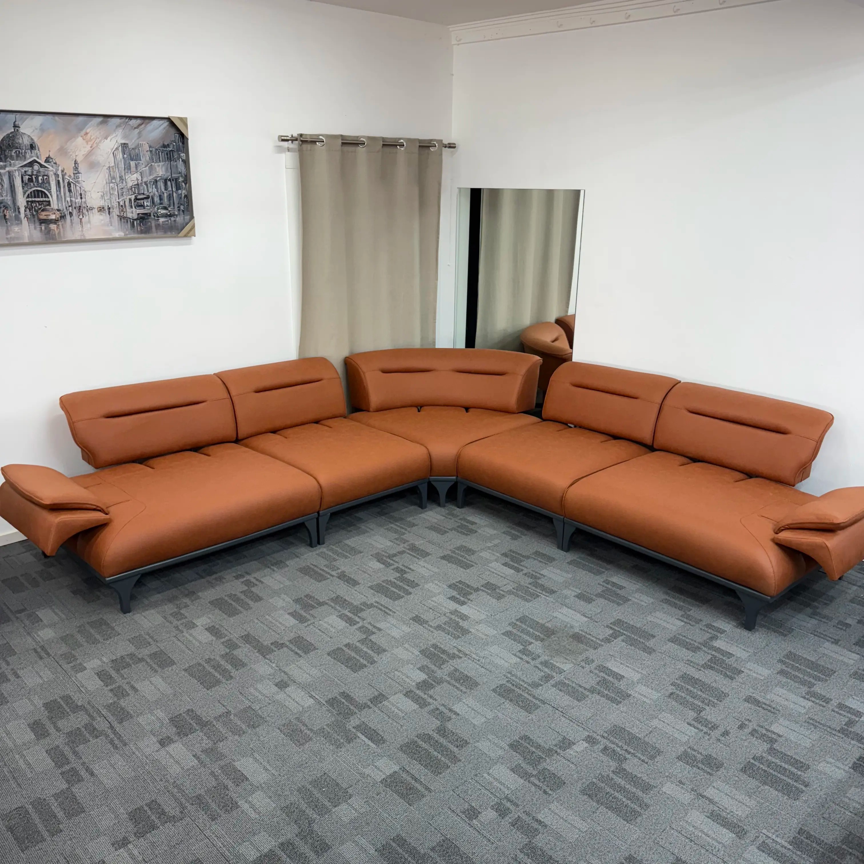 Royal- Orange Corner Sofa Bed