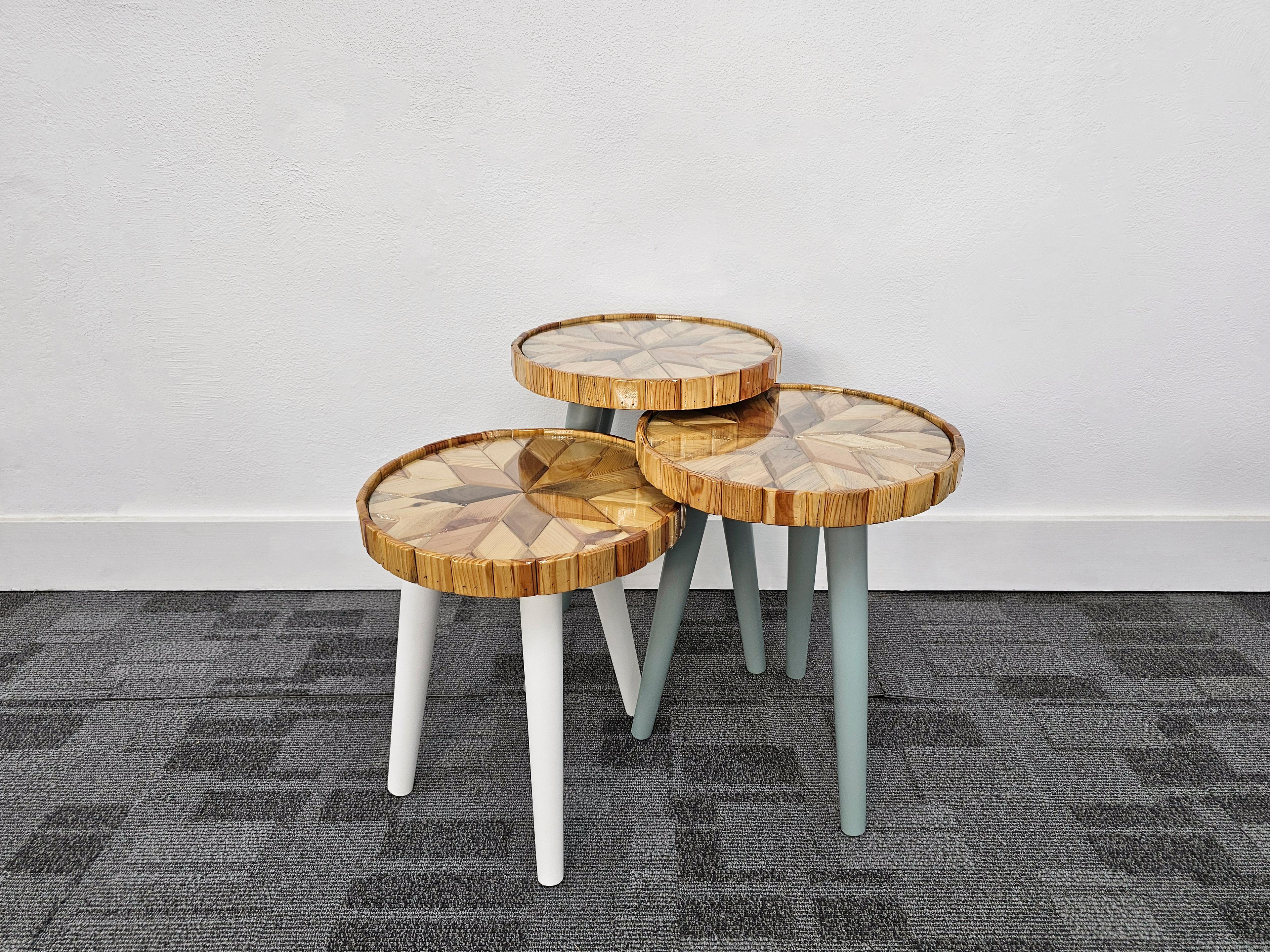 Flo- Wooden Side Table 3-Pieces