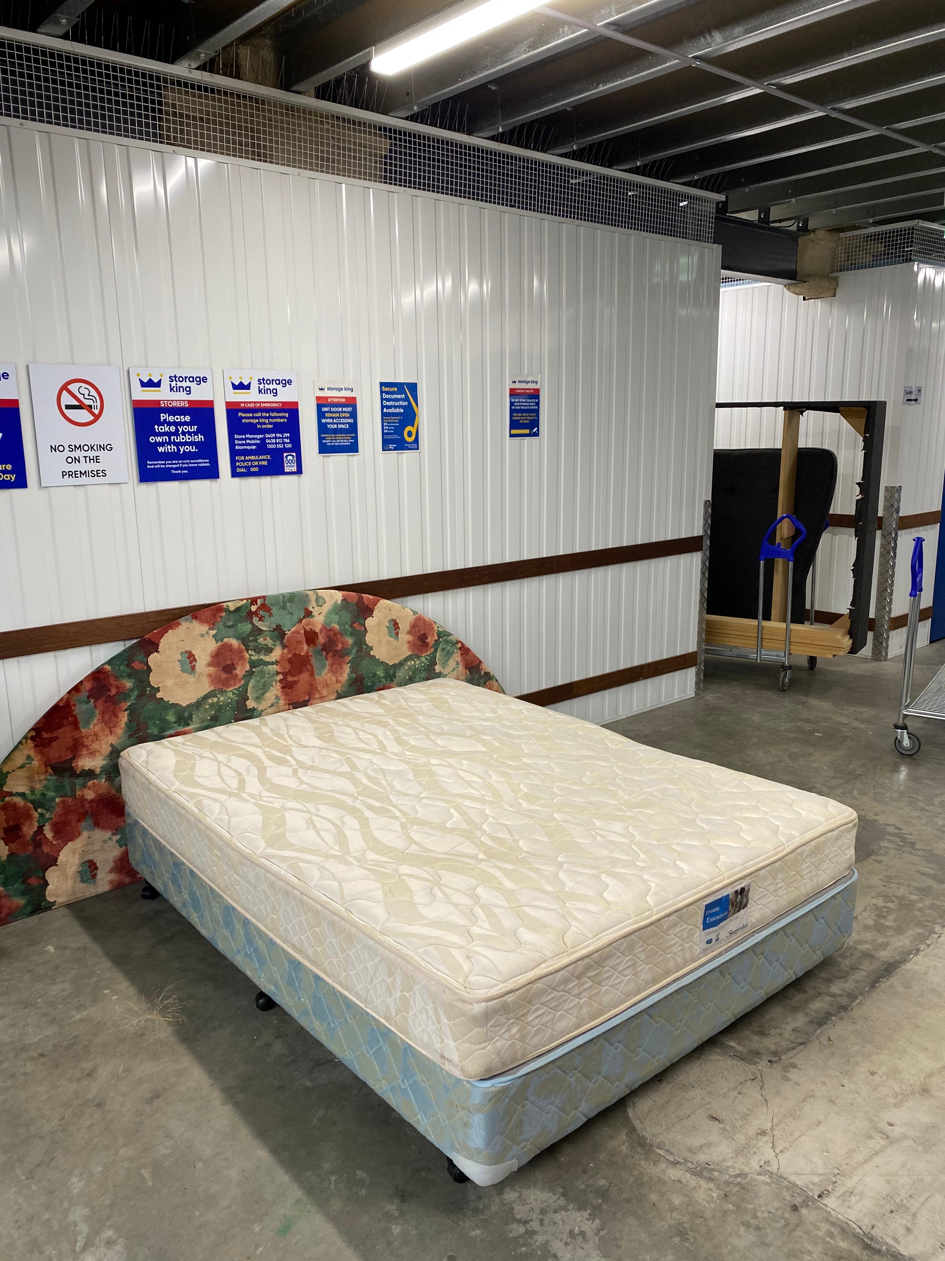 Queen Bed Base With Head and Mattress