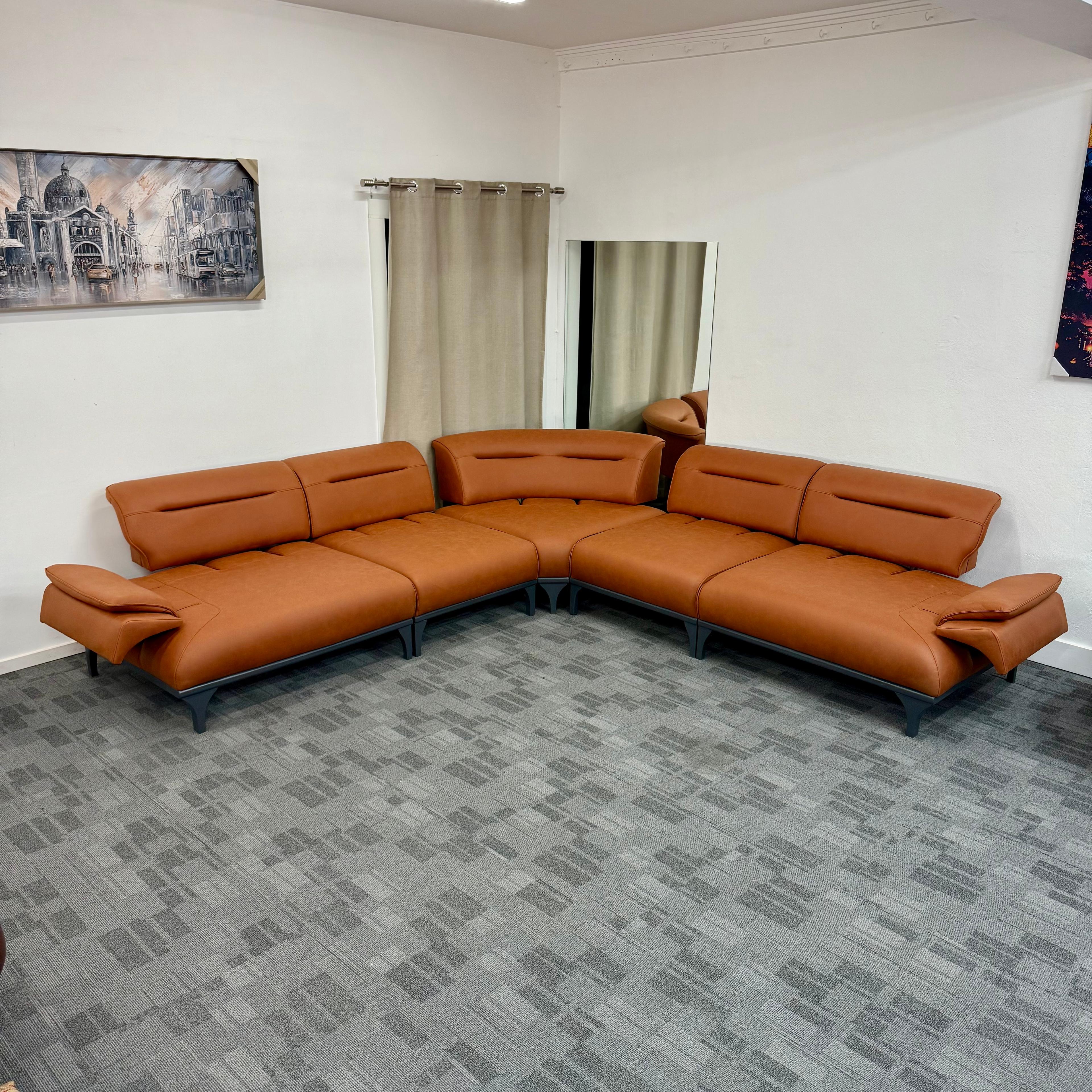 Royal- Orange Corner Sofa Bed