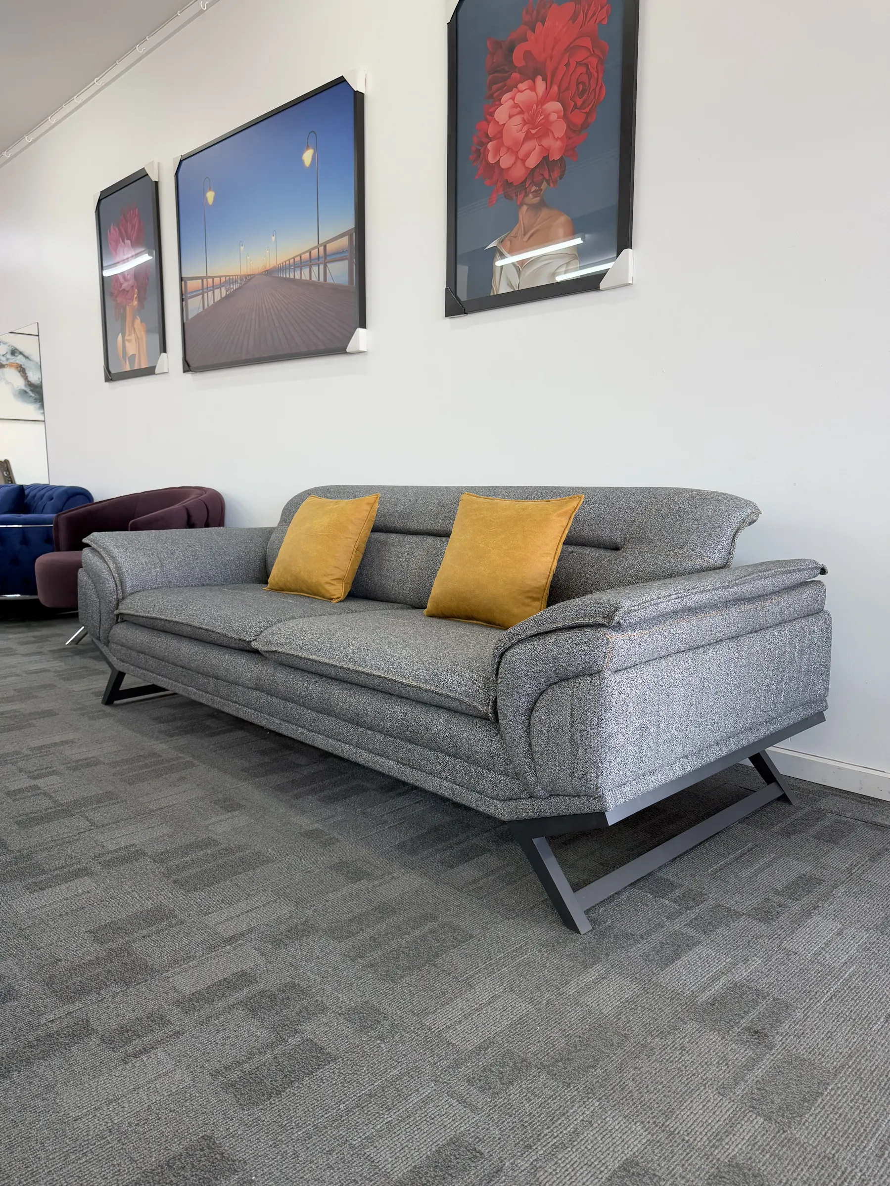 MILANO- 3-Seater Linen Sofa Bed