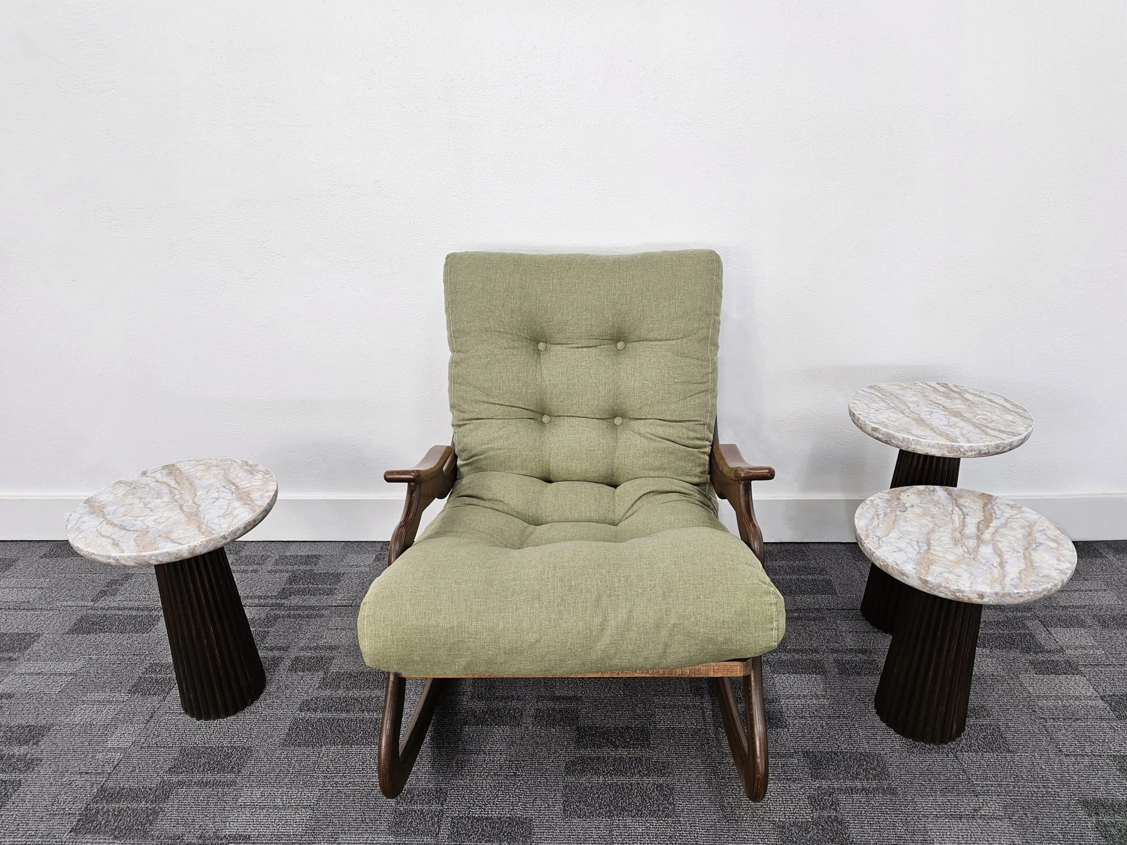 Greens- Wooden Rocking Chair