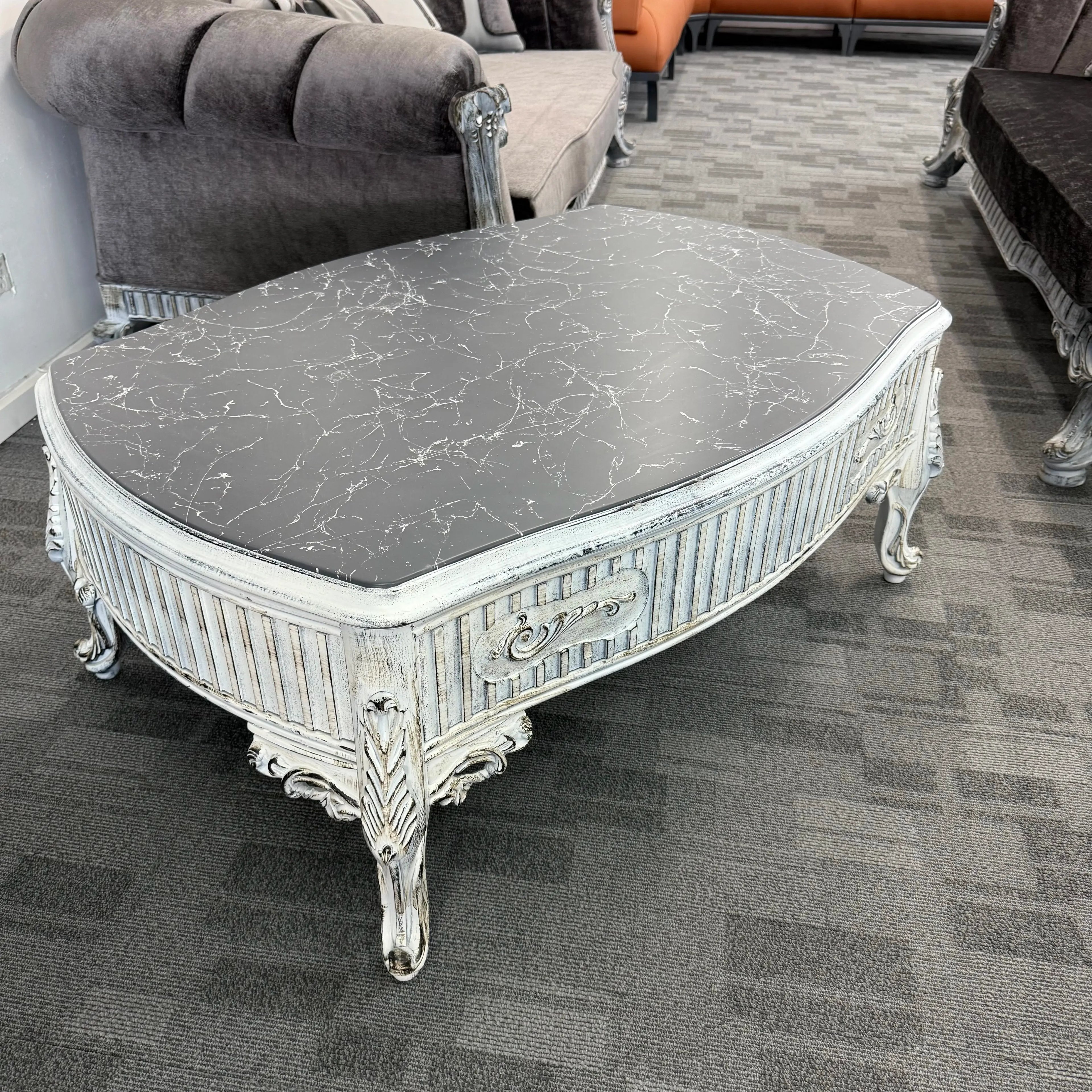 Classico- Hand Carved Vintage-Style Sofa Set