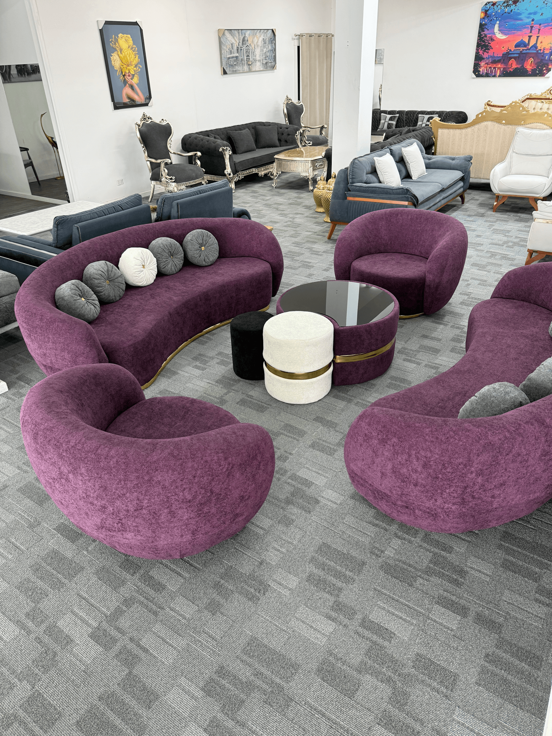 Oyster-Curved Sofa Set