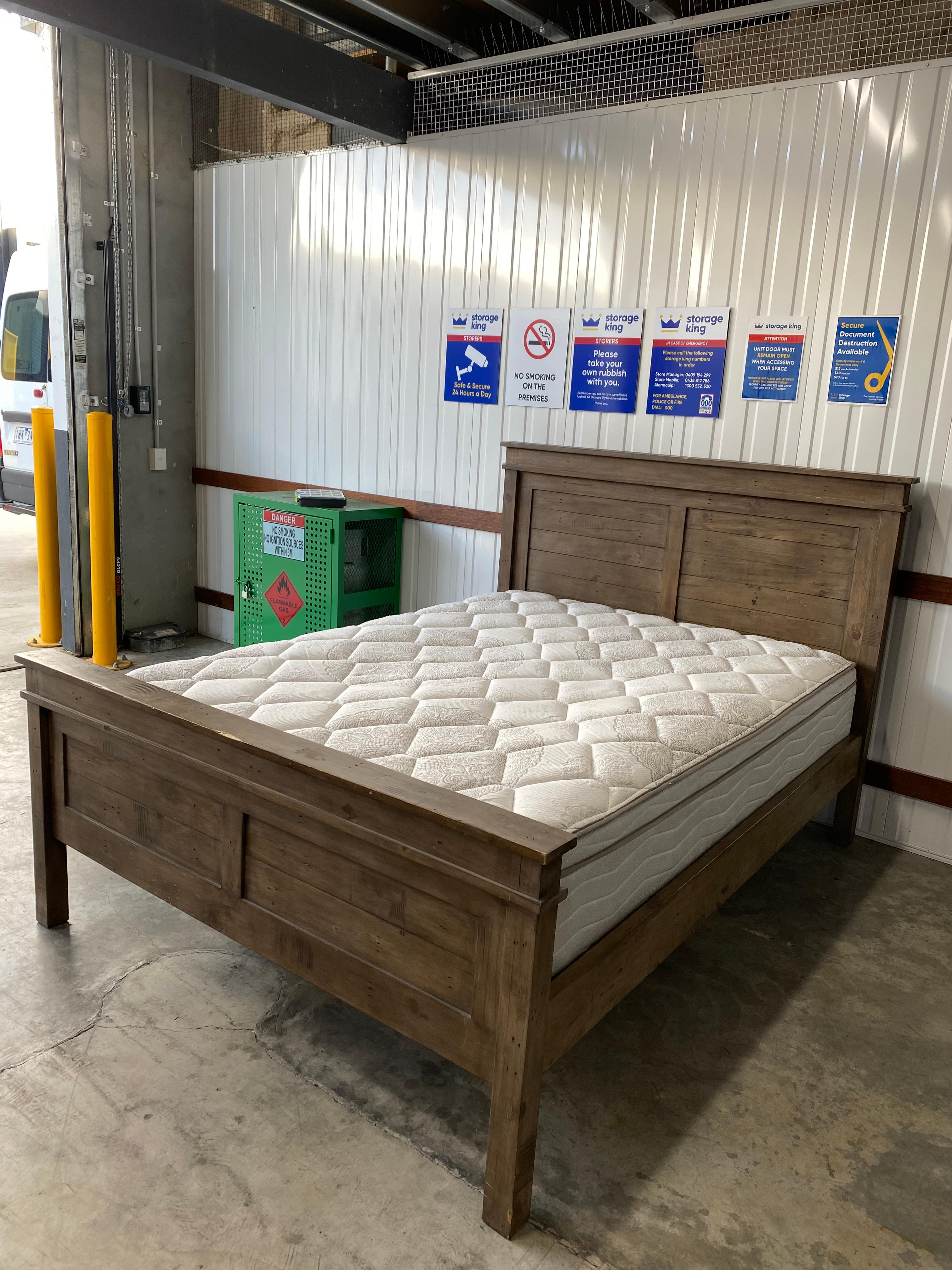 Queen Hard Wood Bed Frame