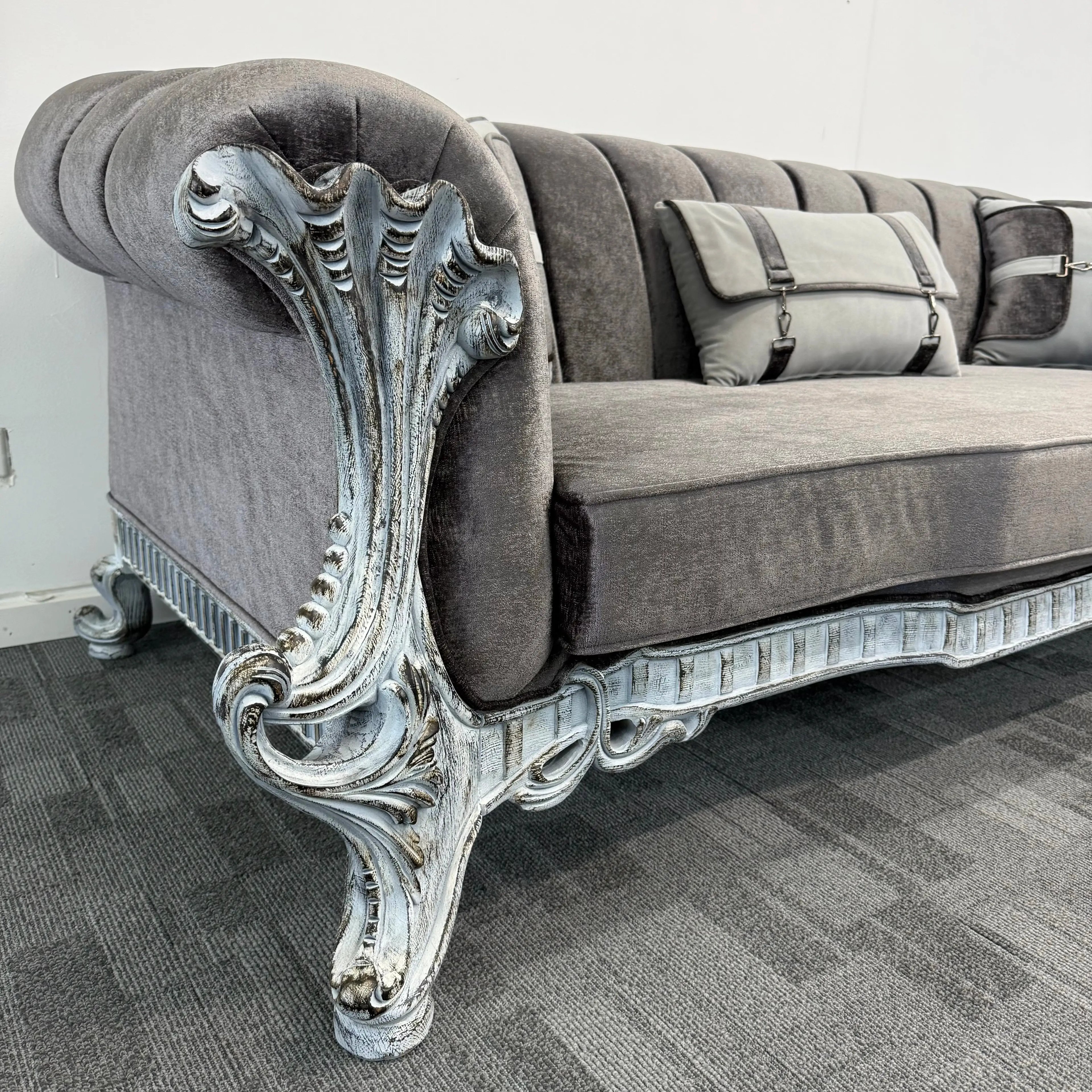 Classico- Hand Carved Vintage-Style Sofa Set