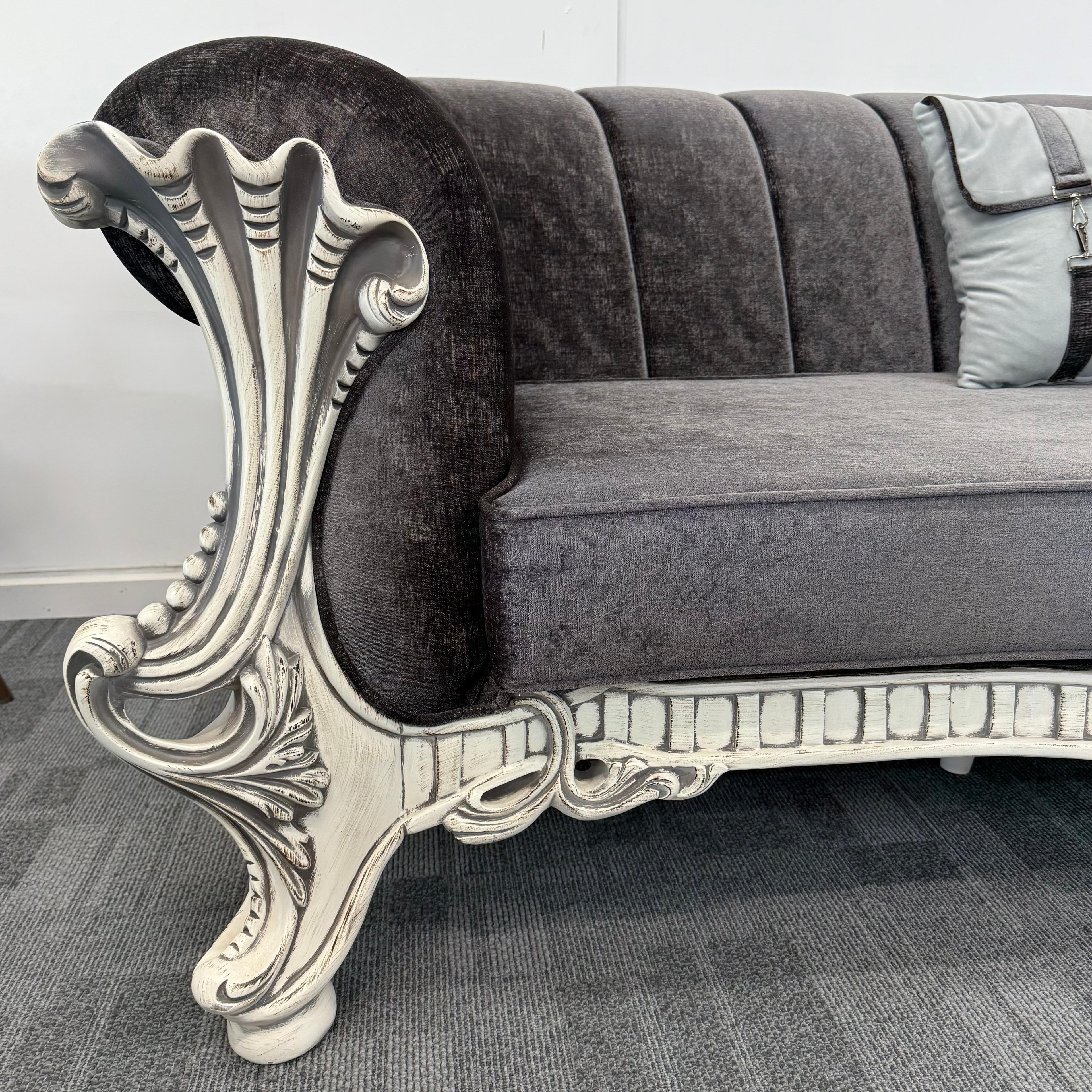 Classico- Hand Carved Vintage-Style Sofa Set