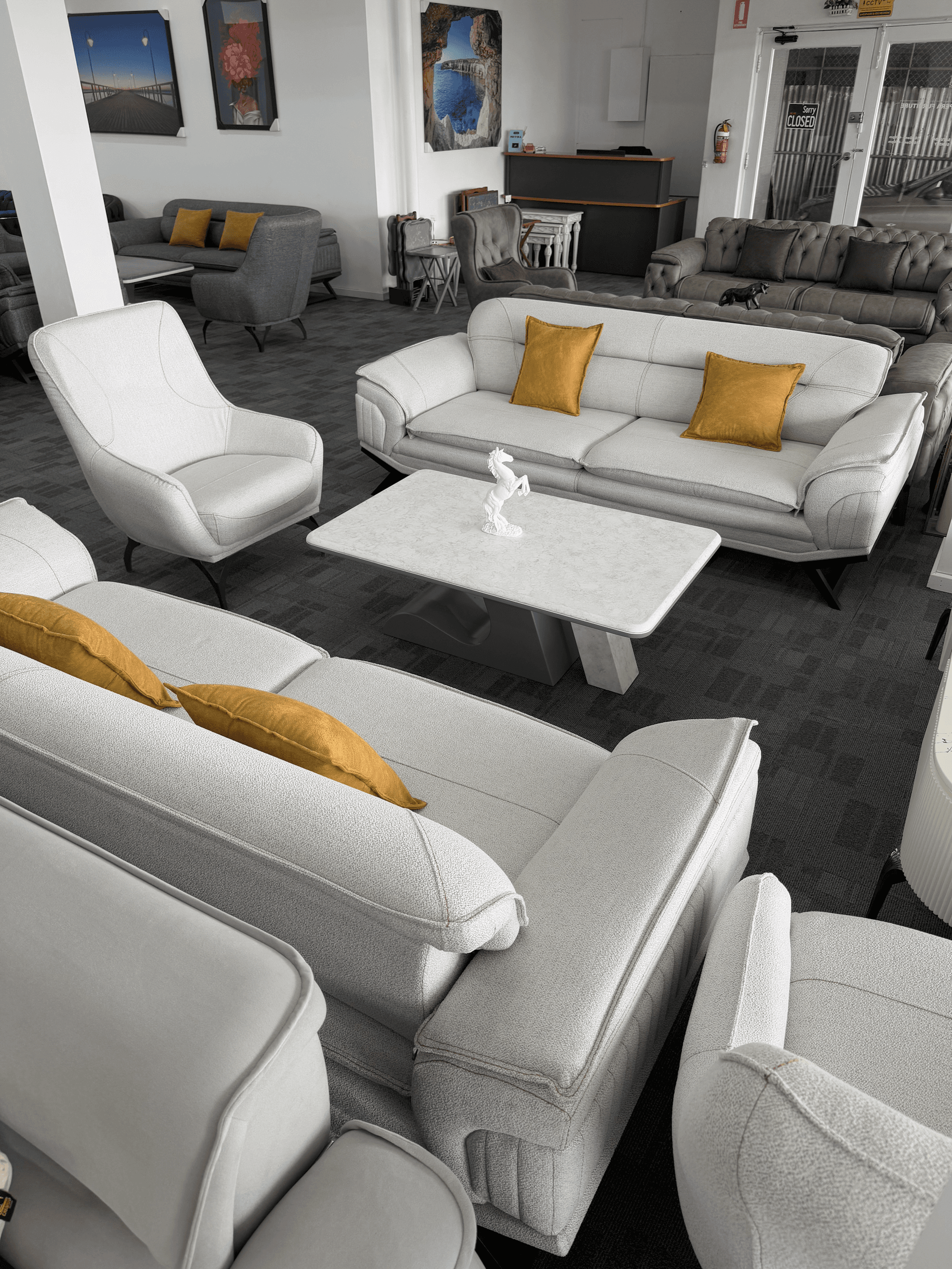 MILANO- Linen Sofa Set
