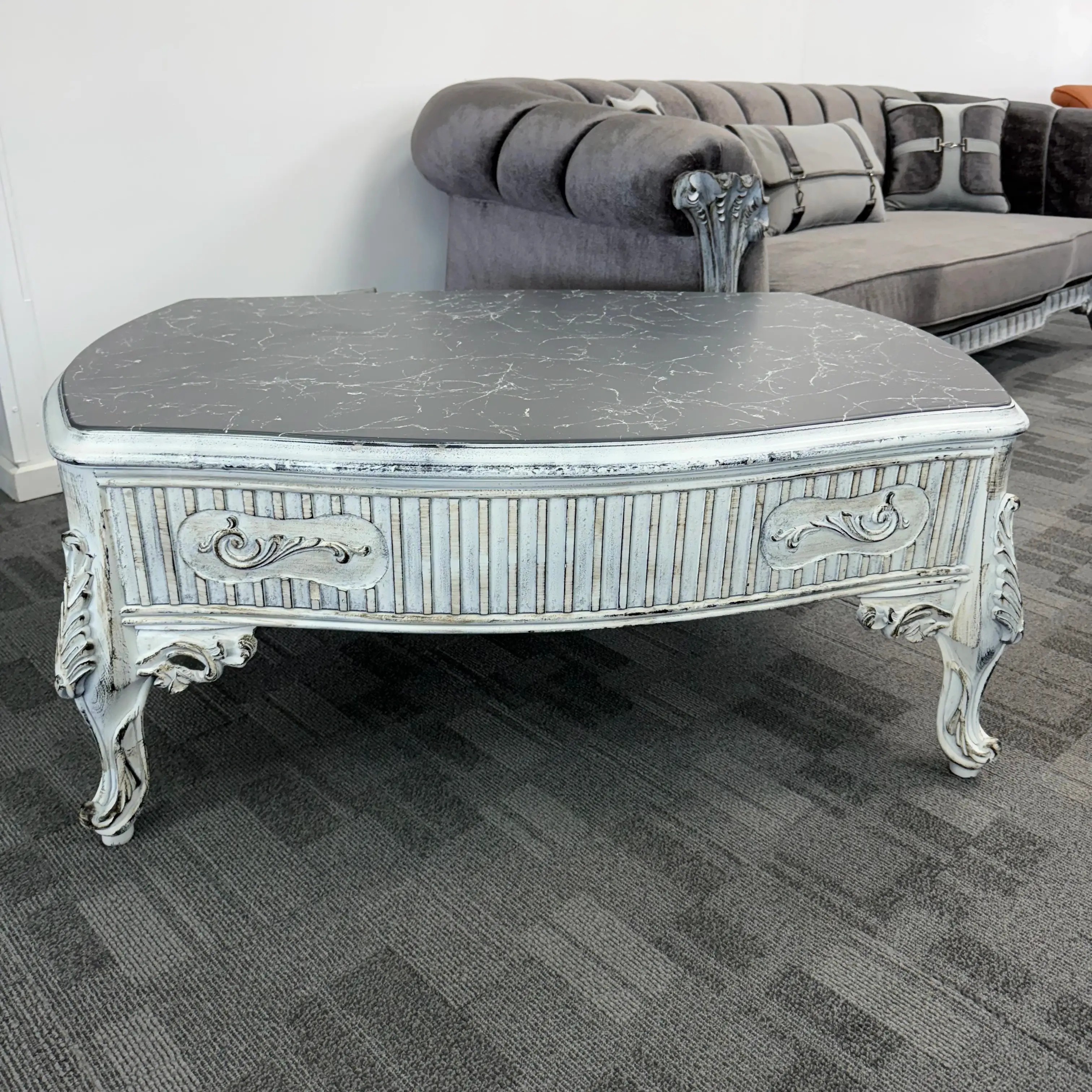 Classico- Hand Carved Vintage-Style Sofa Set