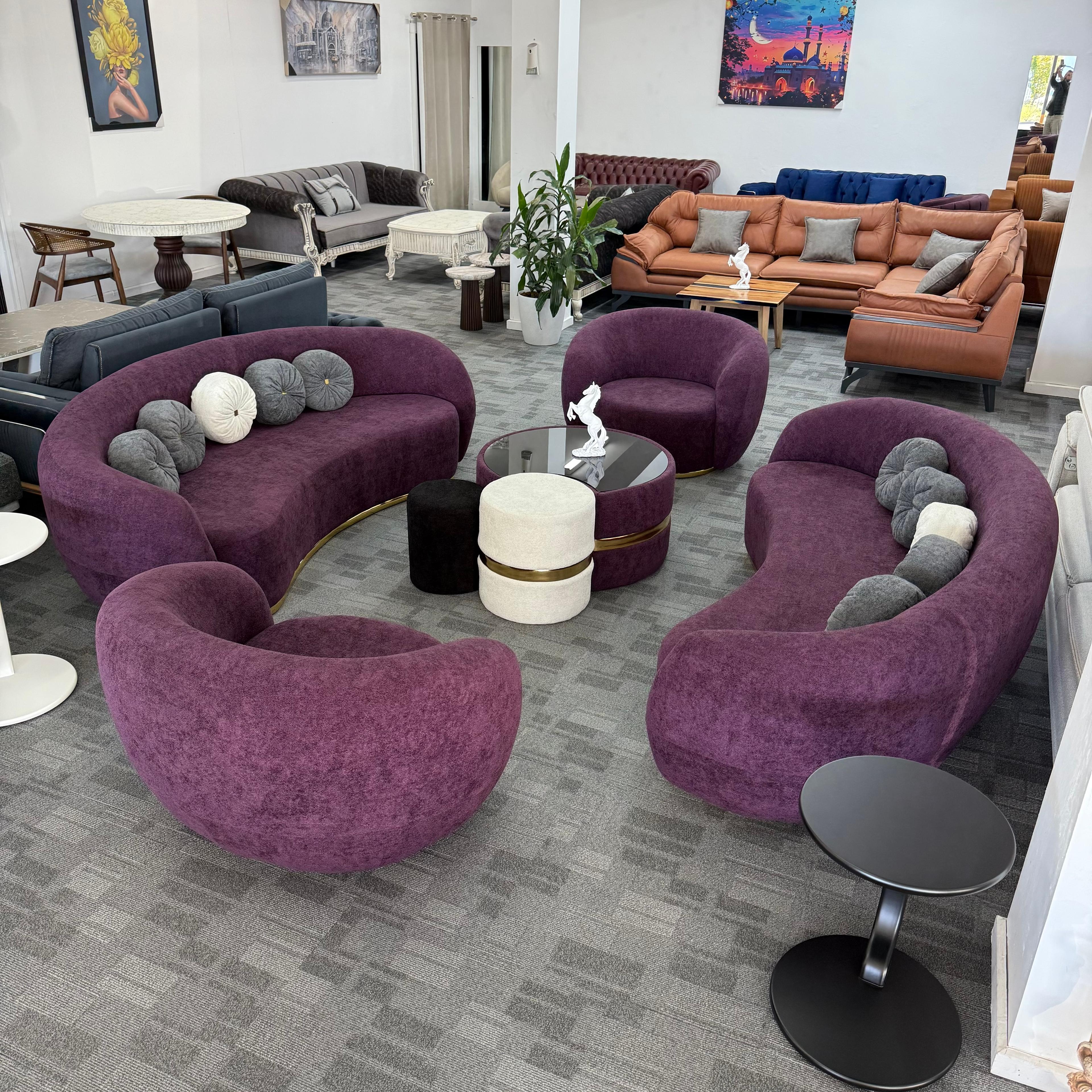 Oyster-Curved Sofa Set