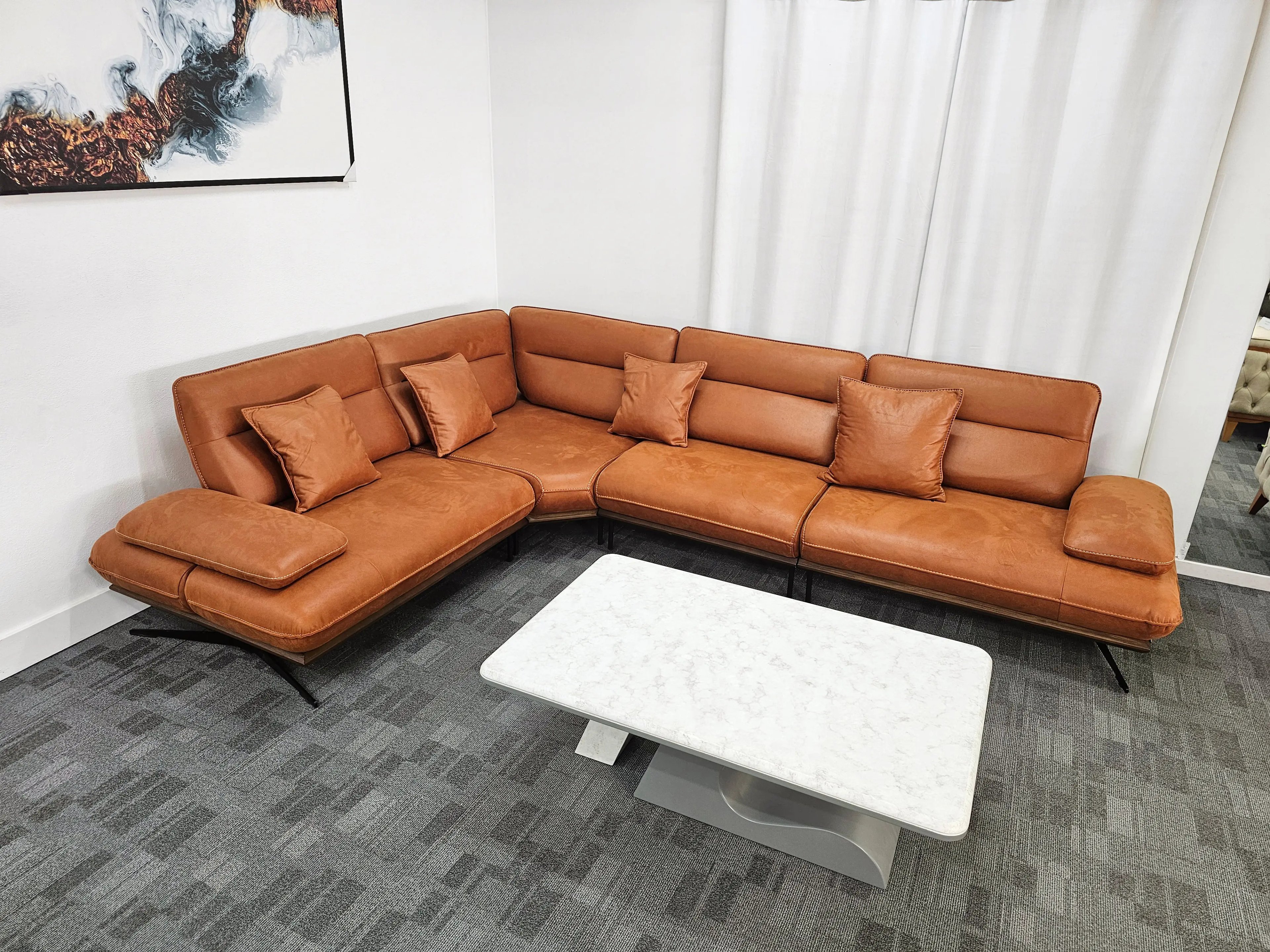 Royal- Orange Chaise Sofa Bed