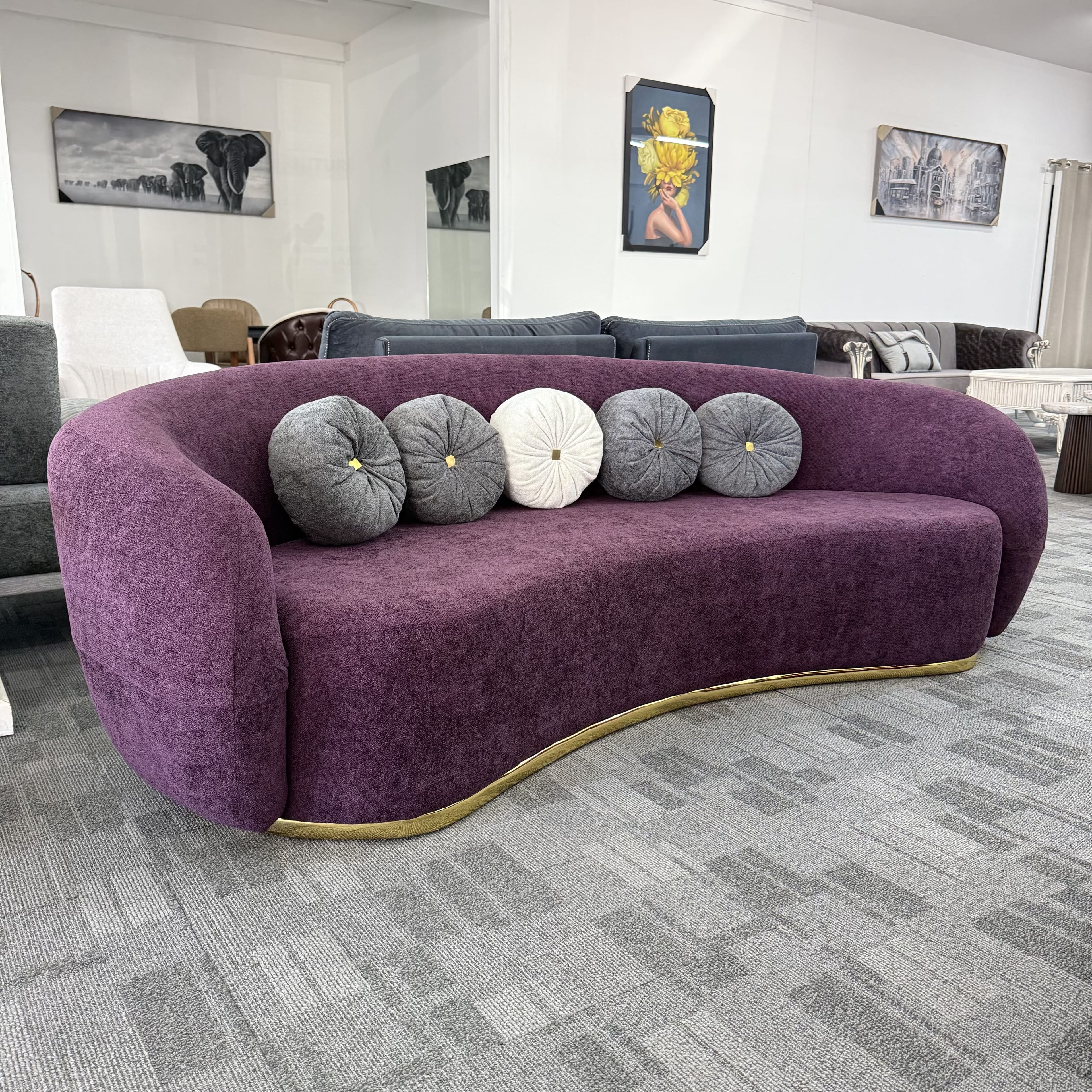 Oyster-Curved Sofa Set