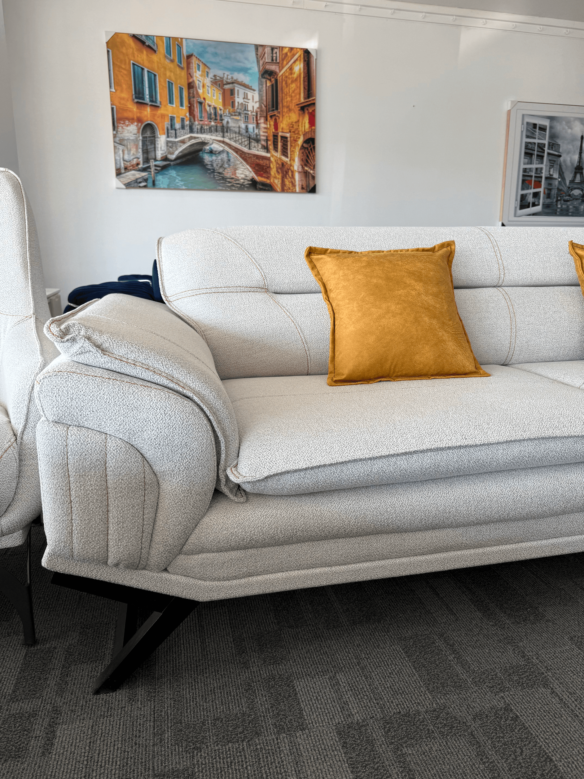 MILANO- 3-Seater Linen Sofa Bed