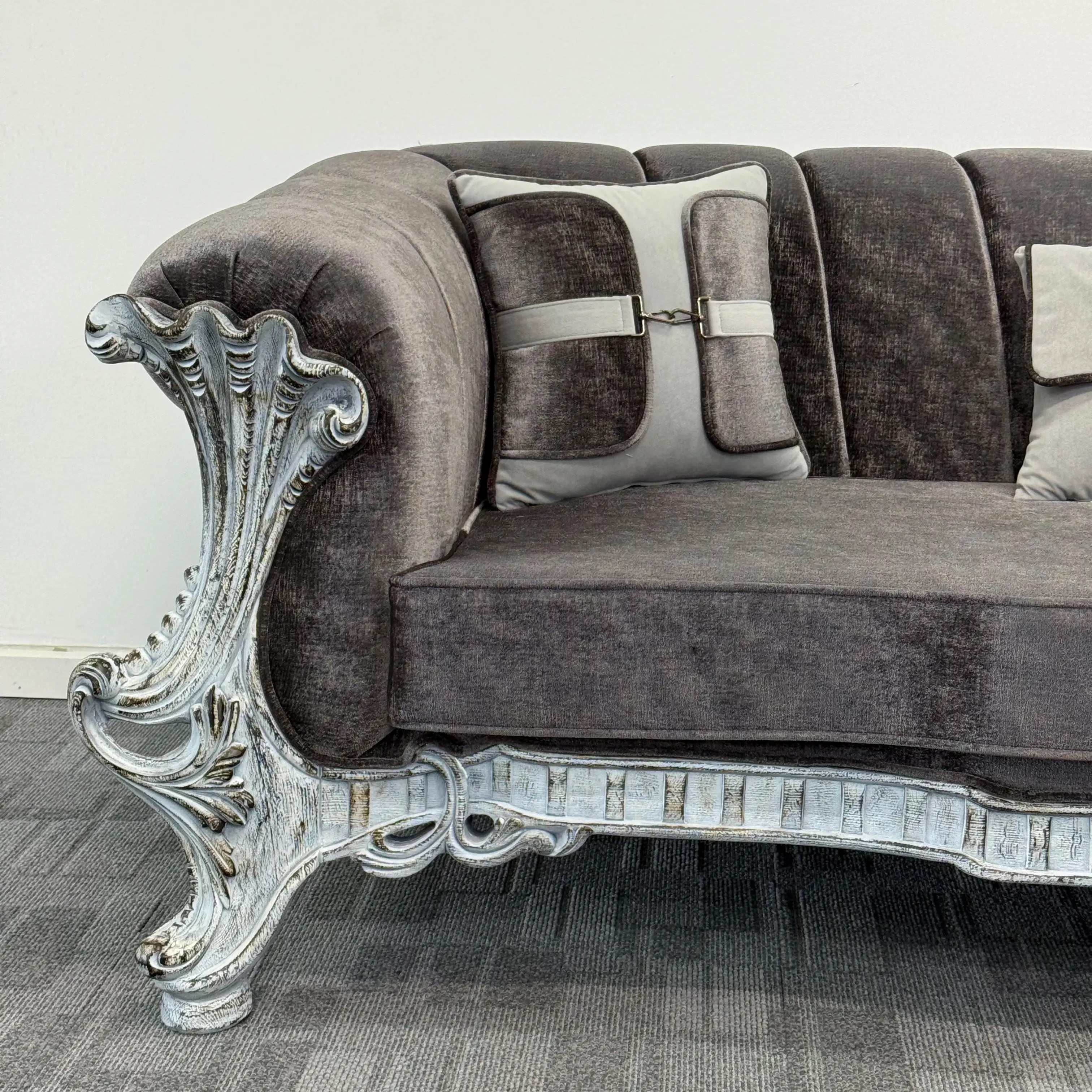 Classico- Hand Carved Vintage-Style Sofa Set