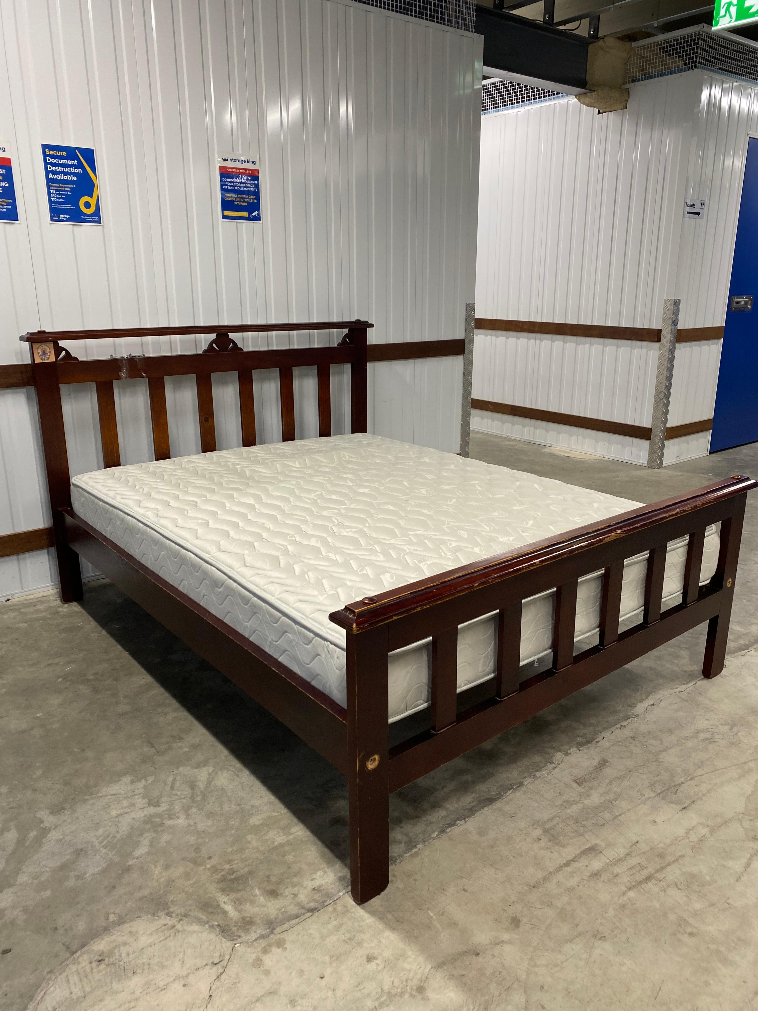 Queen Bed Frame Fair Condition and Mattress