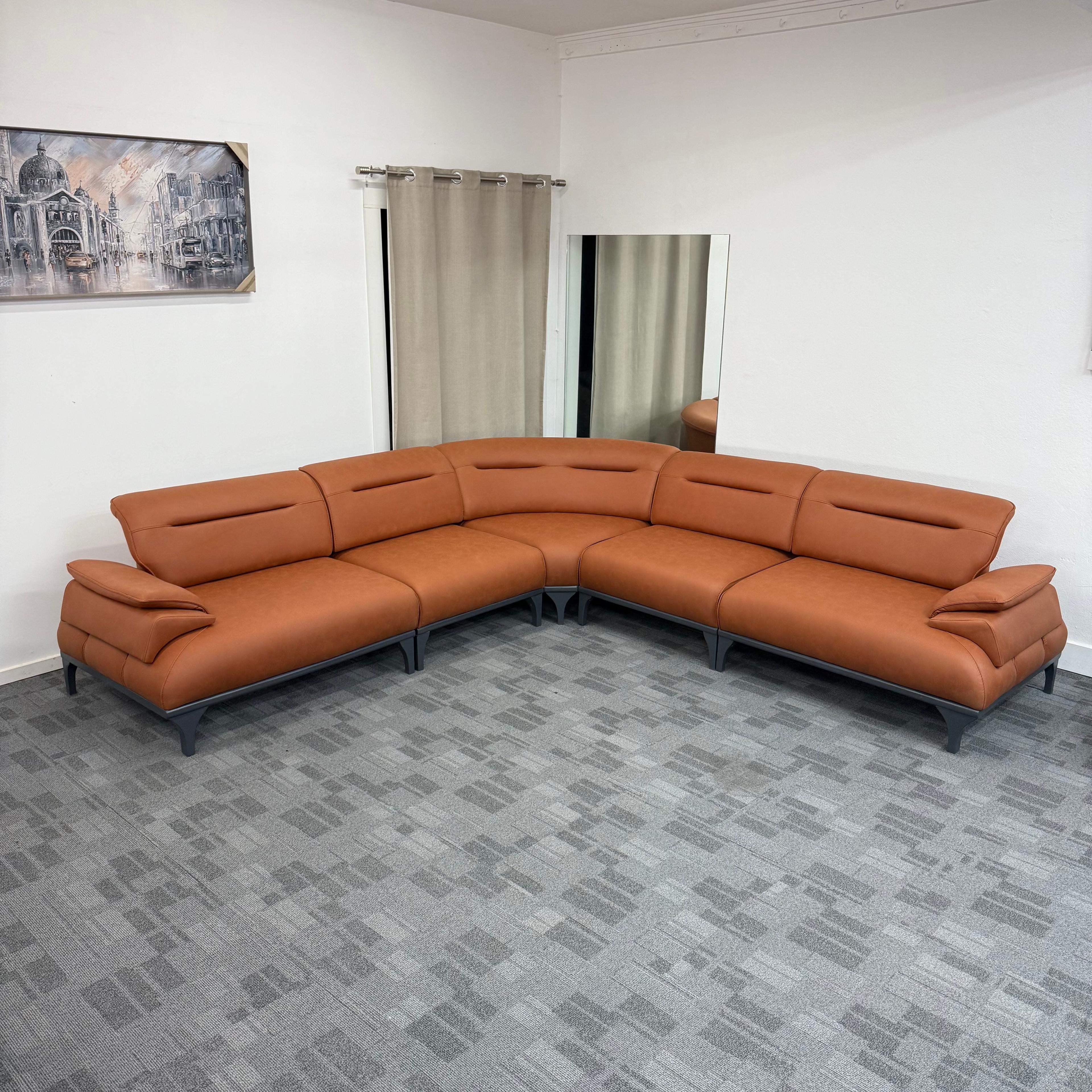 Royal- Orange Corner Sofa Bed - Corner