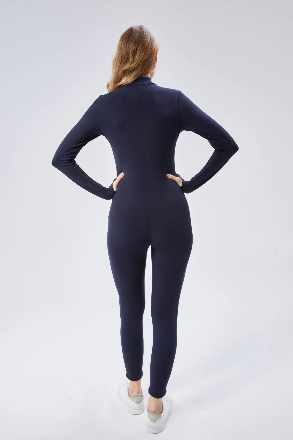 Vücuda Oturan Performans Tulumu - Lacivert