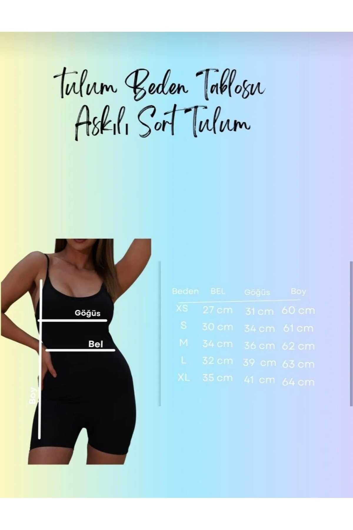 Vücüda Oturan Kadın Spor Şort Tulum / Toparlayıcı Askılı Spor Tulum Body Tayt Tulum