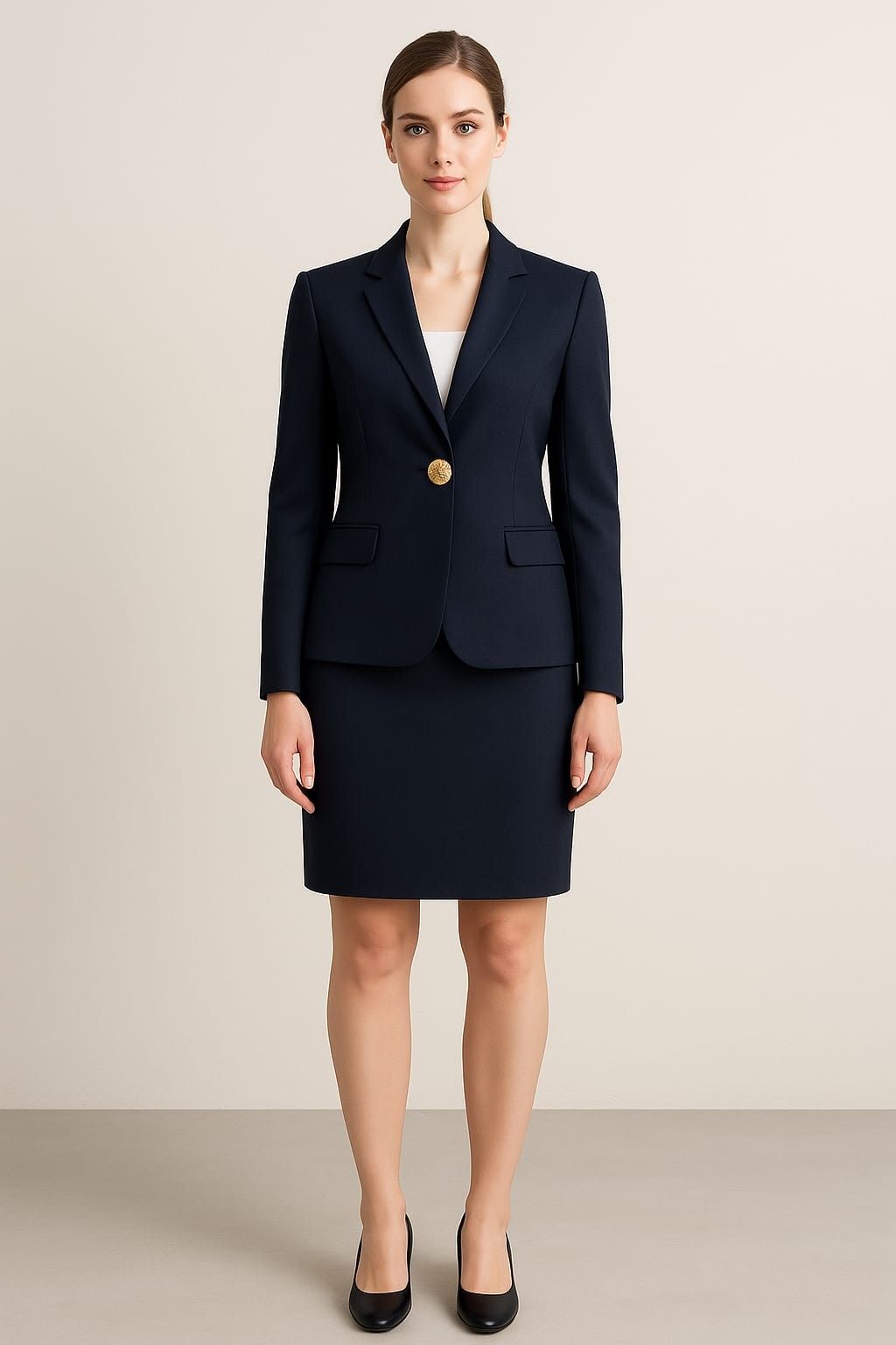 Kadın Kot Blazer Çeket Mini Etek Takım