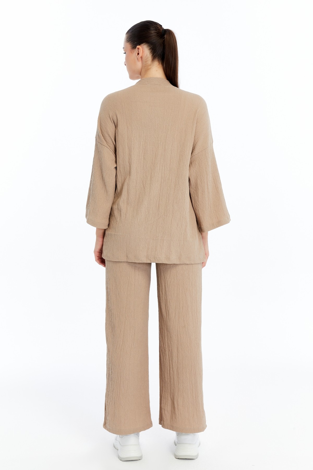 Kadın Bürümcük Kimono Pantolon Takım