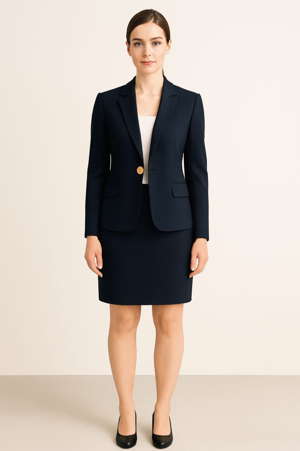 Kadın Kot Blazer Çeket Mini Etek Takım