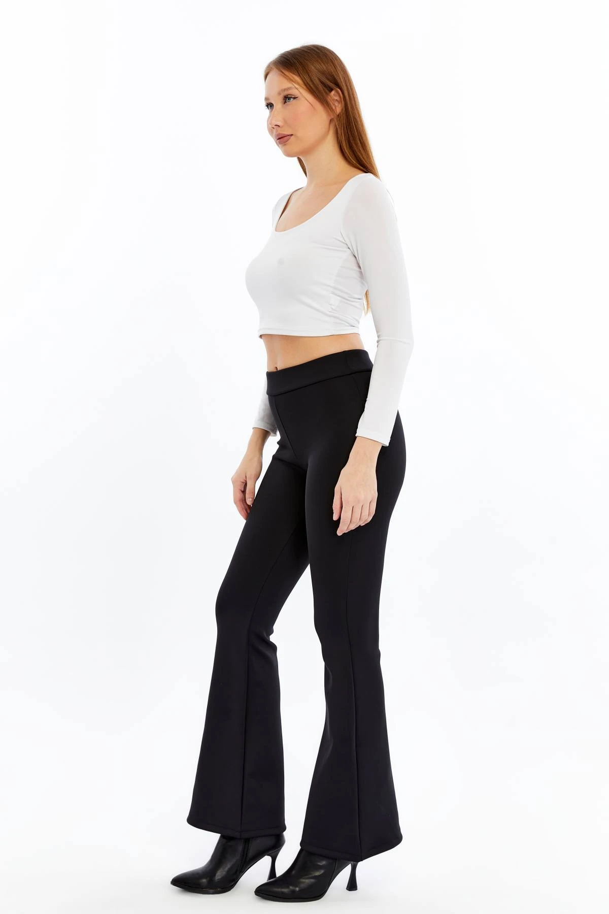 Kadın Yüksek Bel İspanyol Paça Tayt - Pantolon