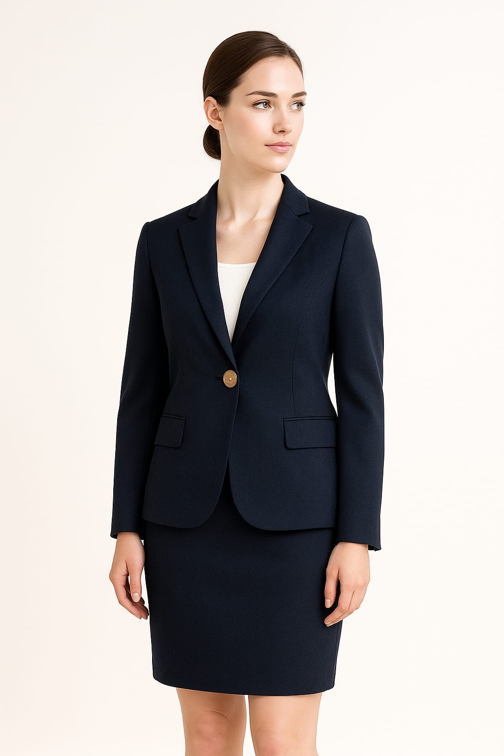 Kadın Kot Blazer Çeket Mini Etek Takım