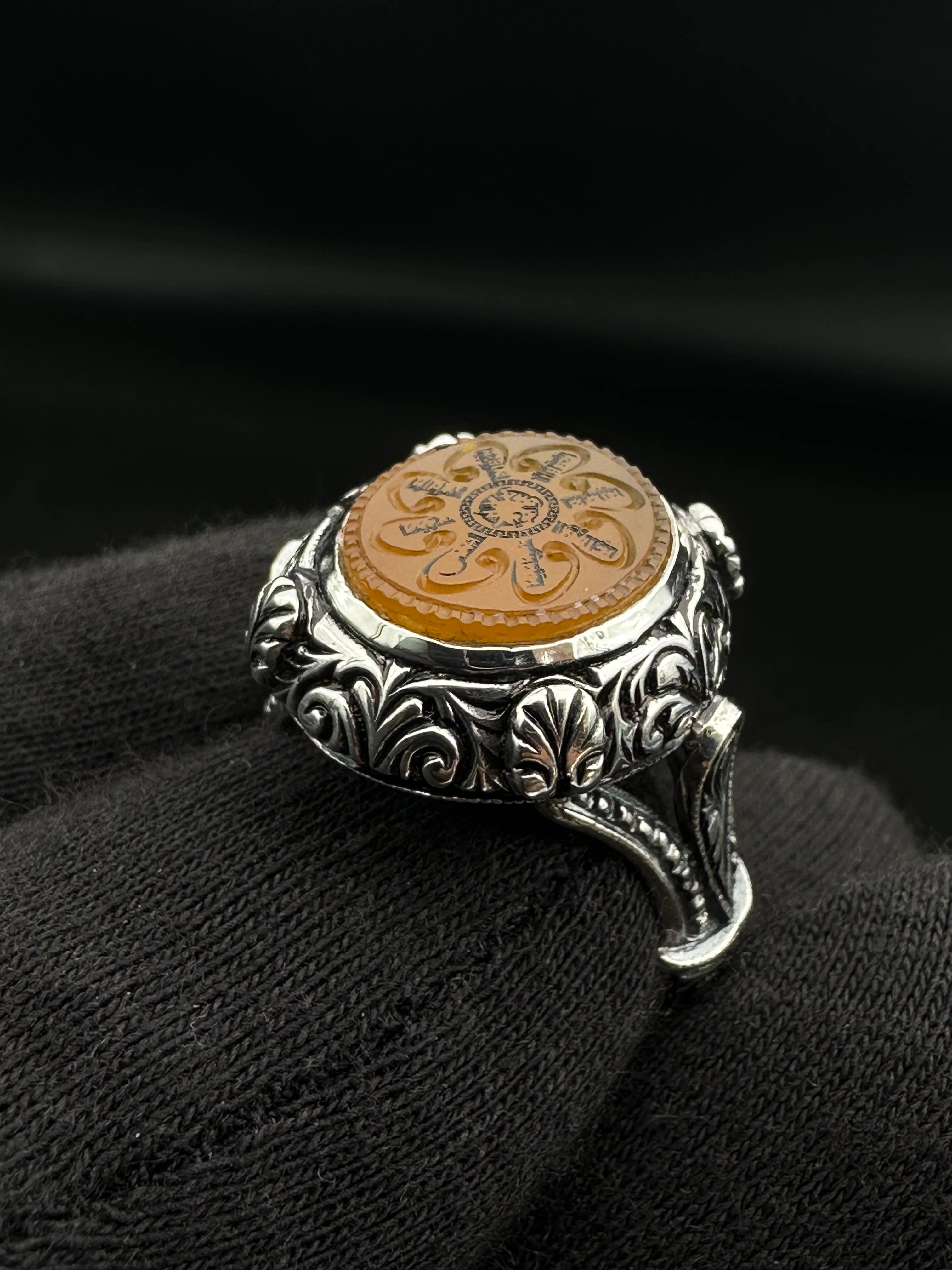 Şems Suresi – El Yapımı Yemen Akik Erkek Yüzüğü