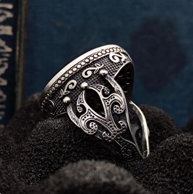 Gümüş üzerine Fatiha Suresi İşlenmiş, 925 Ayar Gümüş Erkek Yüzüğü